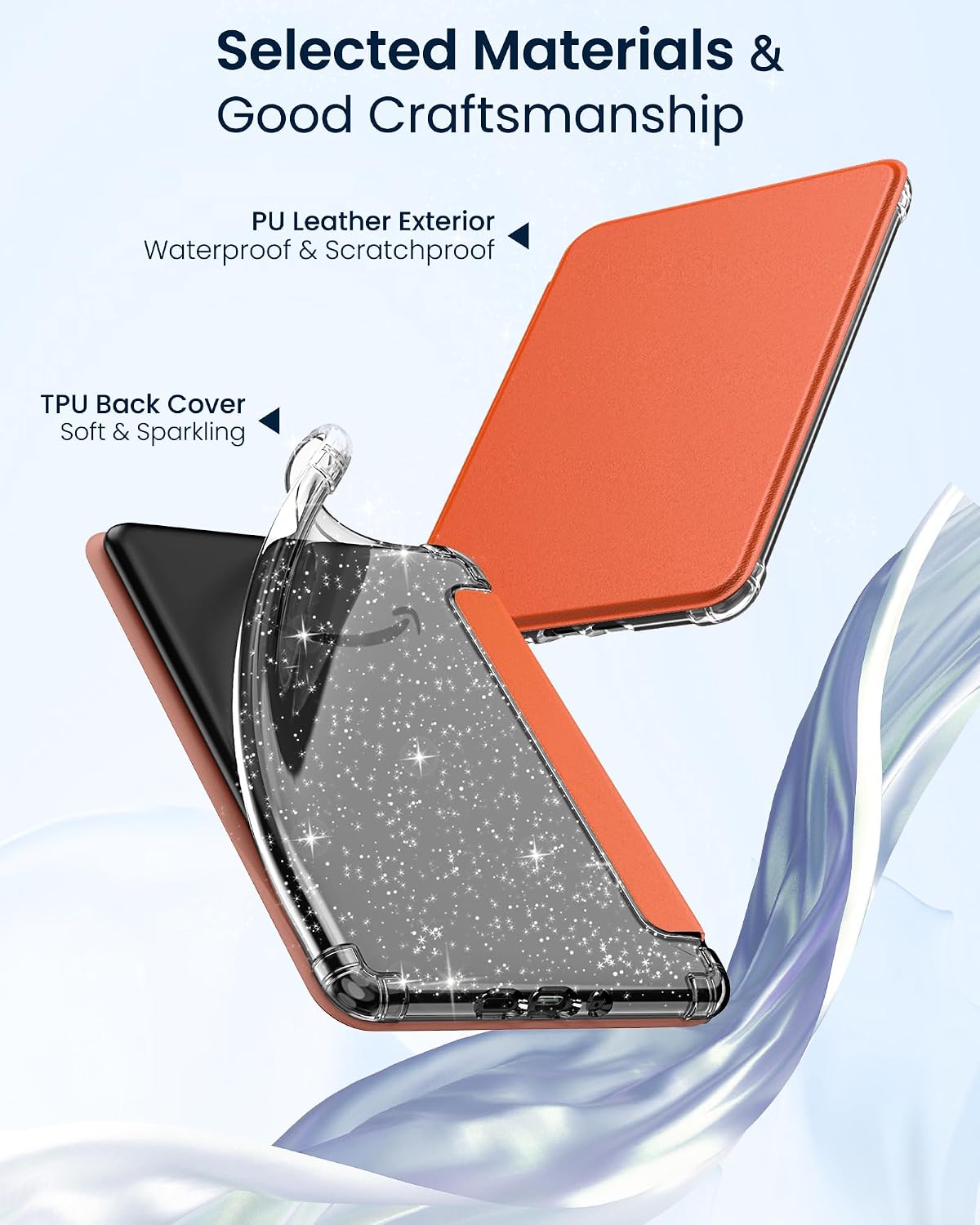 ESTUCHE MOKO PARA KINDLE PAPERWHITE 7' 12ª GEN Y COLORSOFT 2024 NARANJA - 4