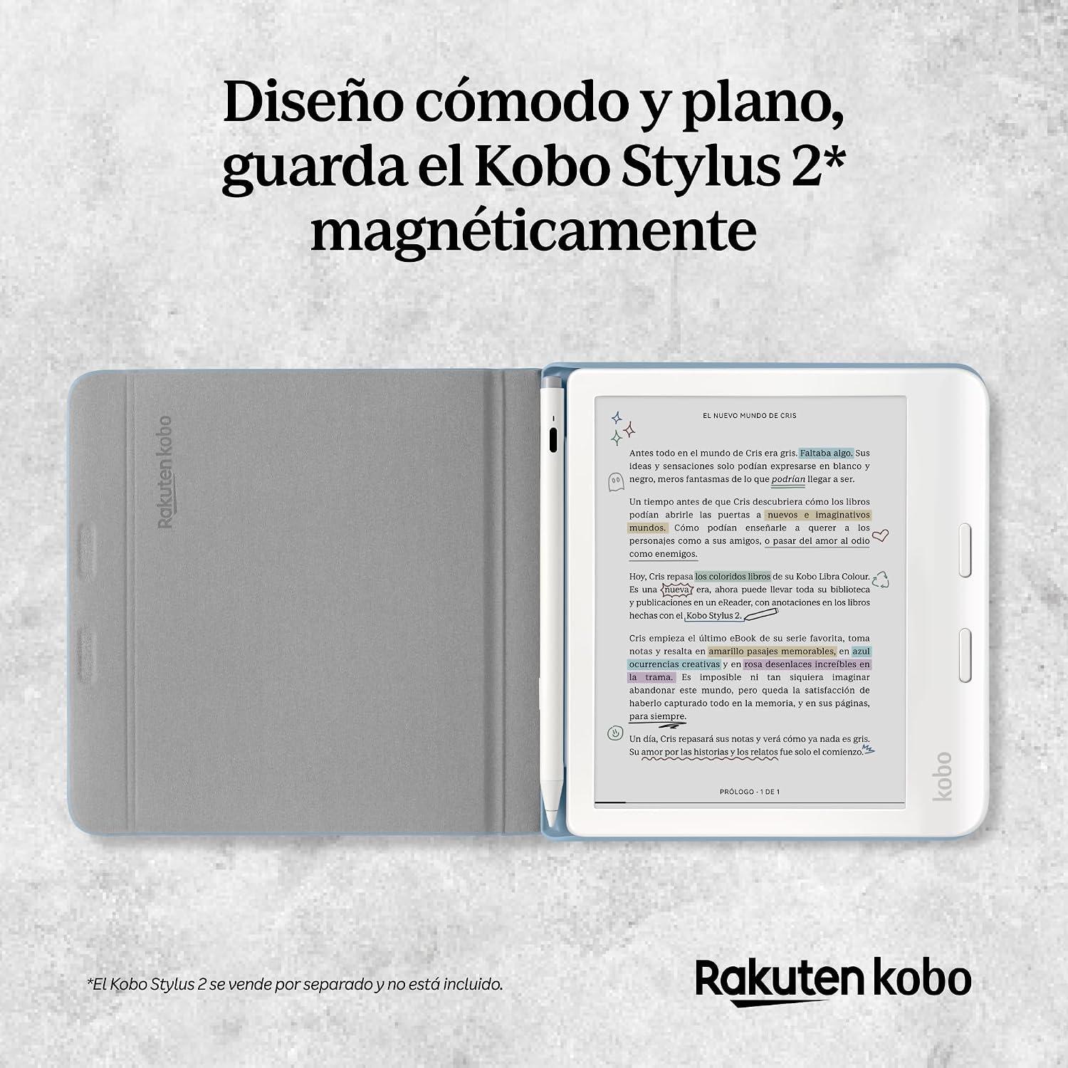 ESTUCHE KOBO LIBRA COLOUR SLEEPCOVER SAND BEIGE PARA EREADER 7' - 4