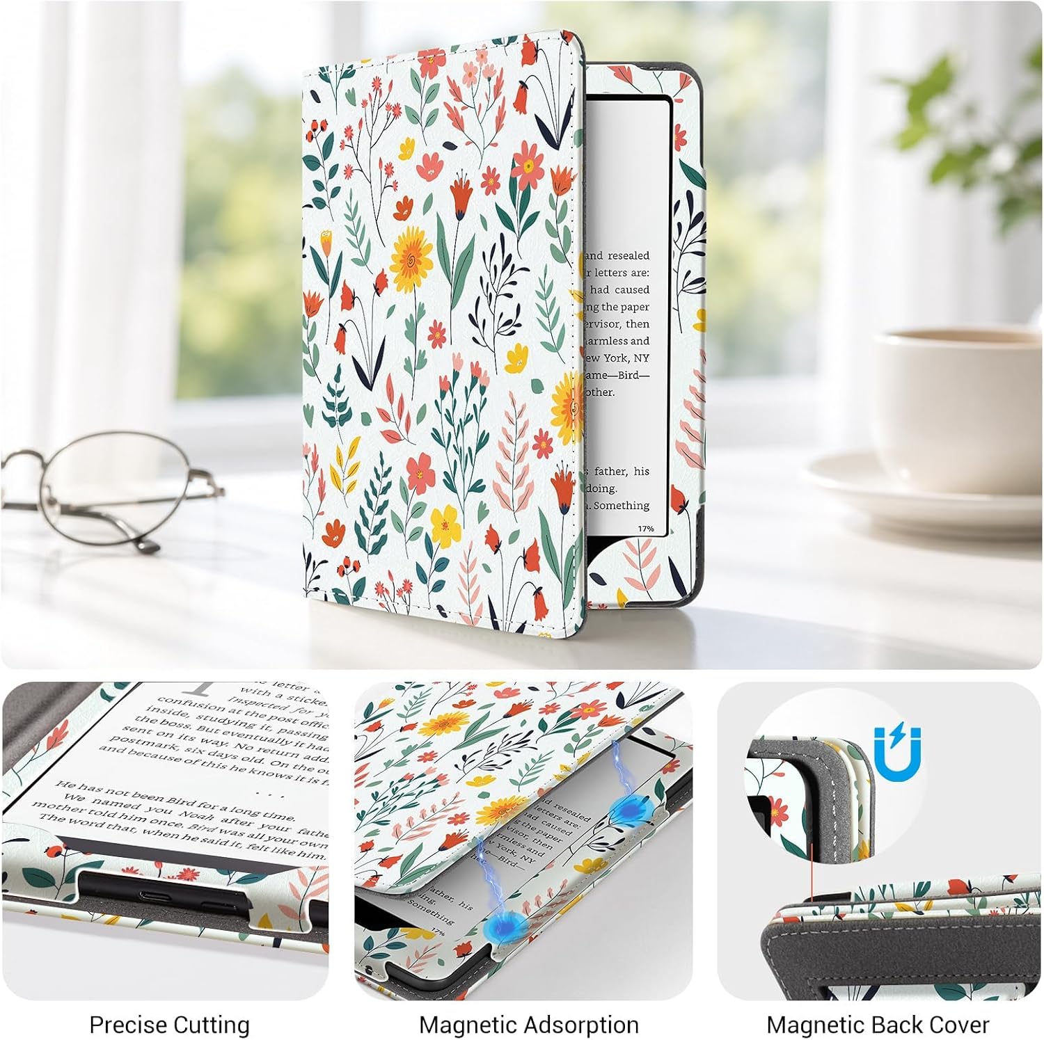 ESTUCHE CON SOPORTE PARA KINDLE 6' 2026 COBAK FLORES - 5