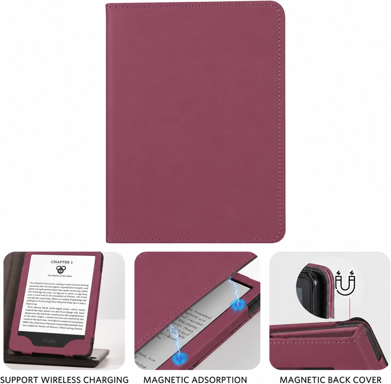 ESTUCHE COBAK 6 PULGADAS CON SOPORTE MODELO A0J28 COLOR FUCSIA - 5