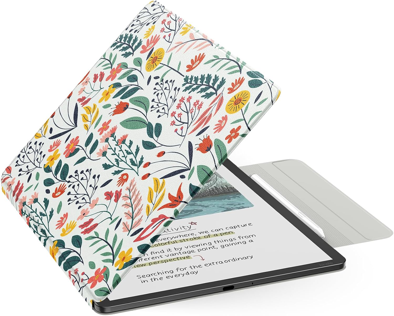 ESTUCHE MOKO PARA KINDLE SCRIBE 11' 3RA GEN Y COLORSOFT 1RA GEN FLORES - 1