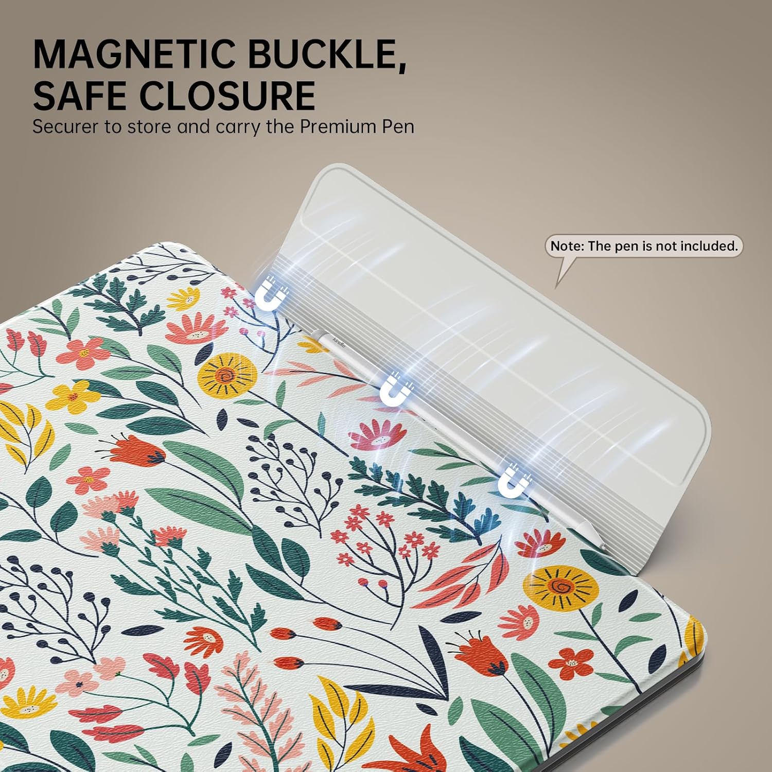 ESTUCHE MOKO PARA KINDLE SCRIBE 11' 3RA GEN Y COLORSOFT 1RA GEN FLORES - 4