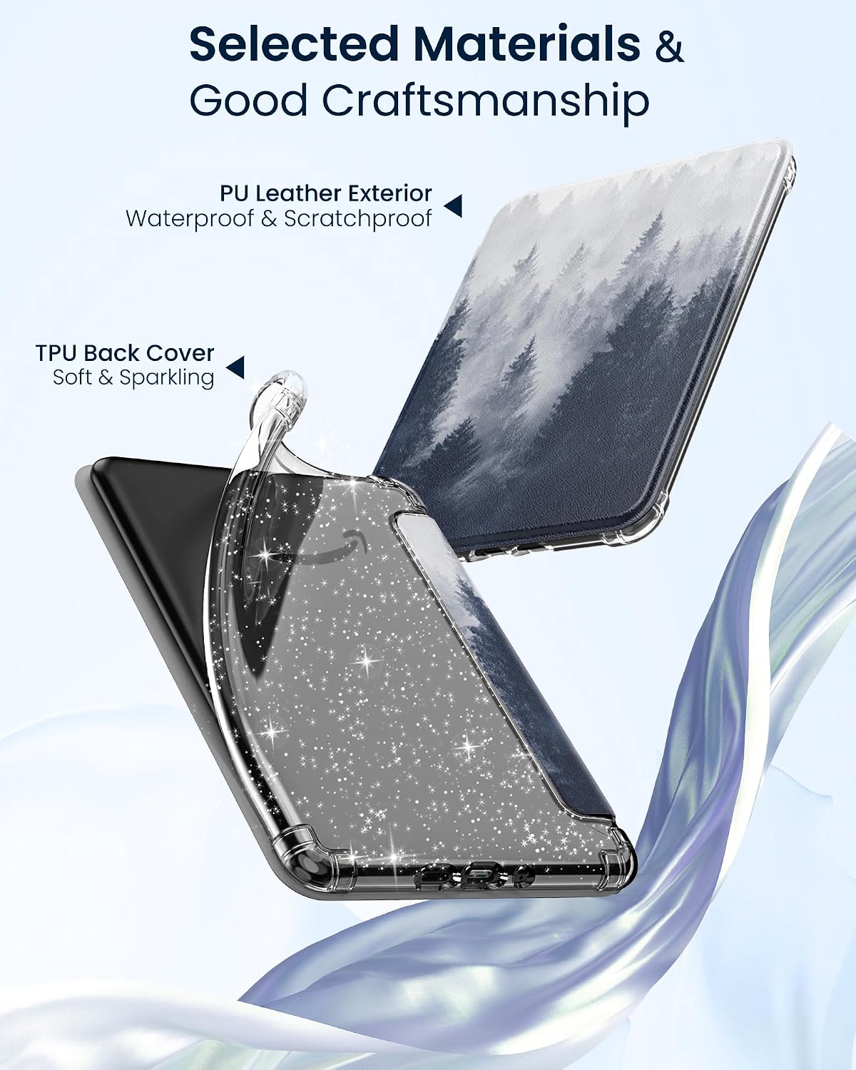 ESTUCHE MOKO PARA KINDLE PAPERWHITE 7' 12ª GEN Y COLORSOFT 2024 GRIS BOSQUE - 4
