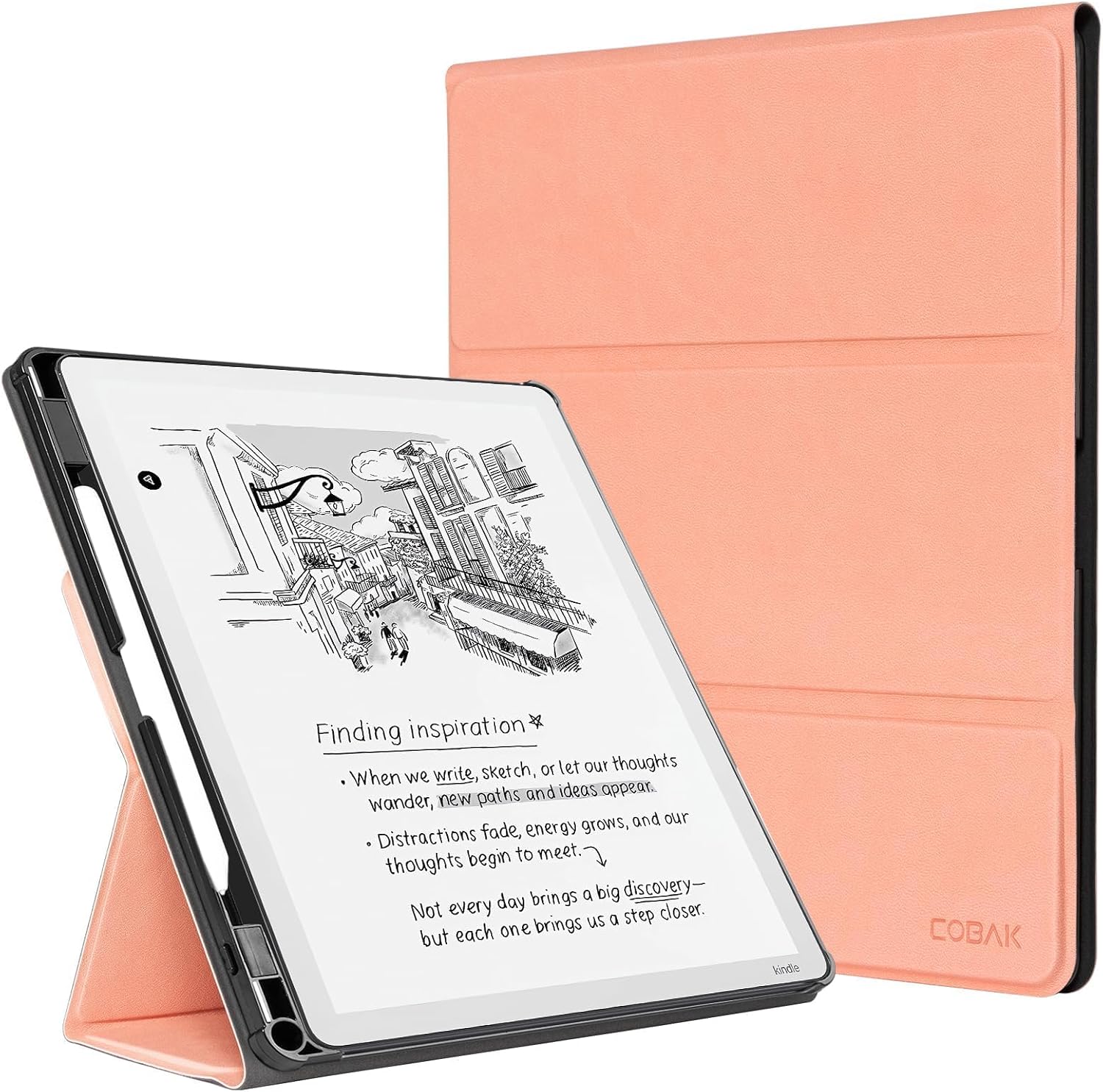 ESTUCHE COBAK PARA KINDLE SCRIBE 11' 3RA GENERACIÓN 2025 COLORSOFT PU LEATHER ROSADO OVEJA - 1