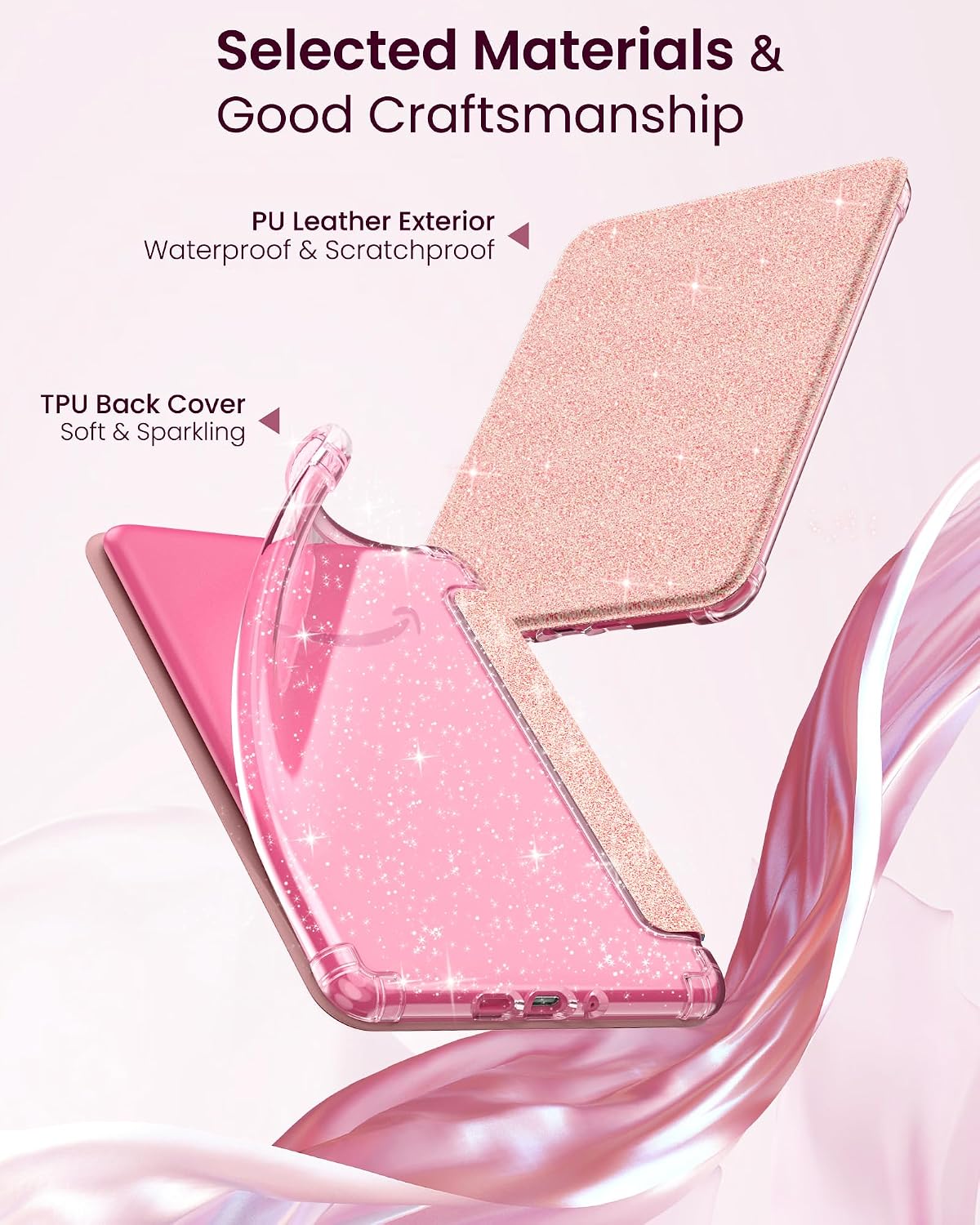 ESTUCHE MOKO PARA KINDLE PAPERWHITE 7' 12ª GEN Y COLORSOFT ROSA GLITTER - 4