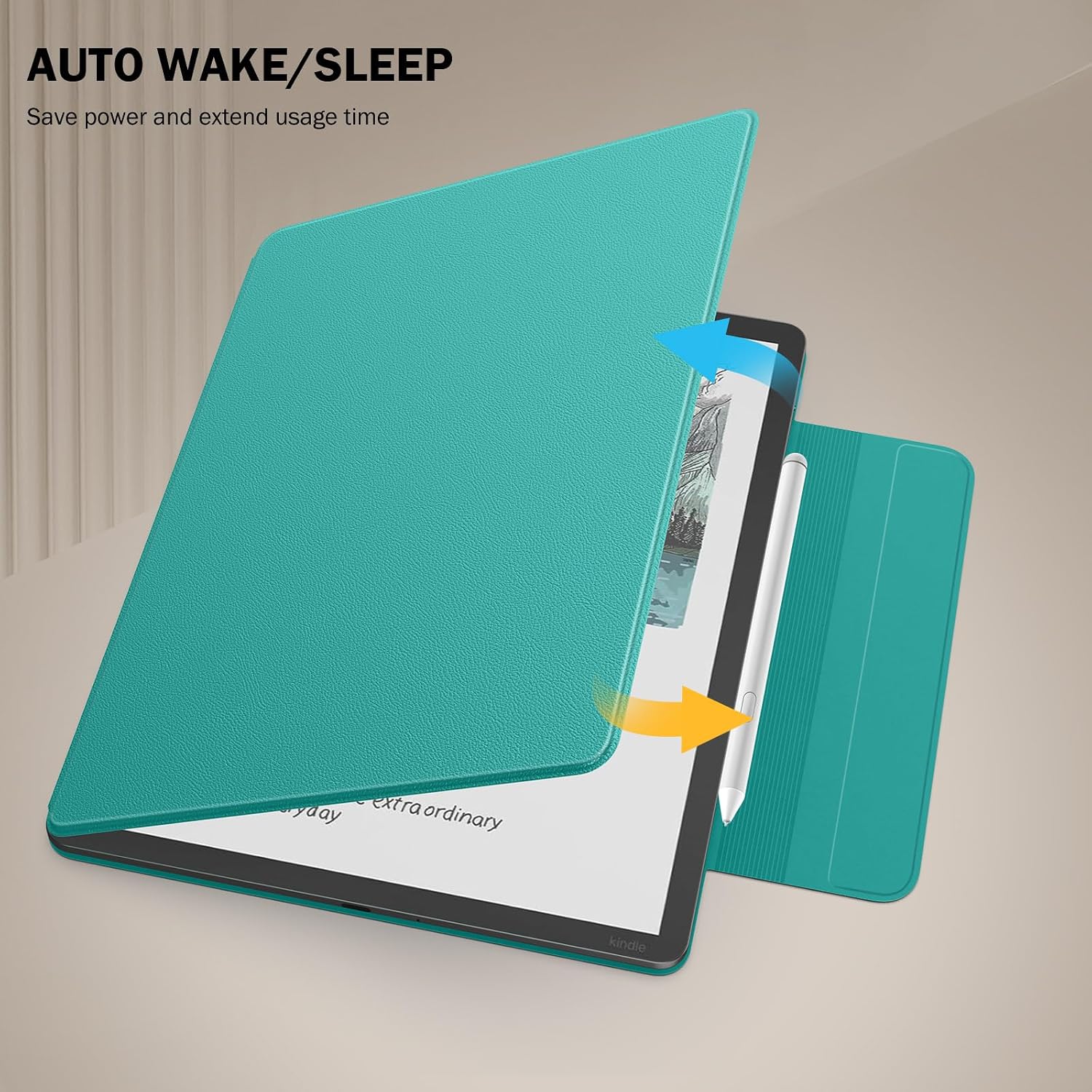 ESTUCHE MOKO PARA KINDLE SCRIBE 11' 3RA GENERACIÓN Y COLORSOFT 1RA GENERACIÓN VERDE JADE - 5