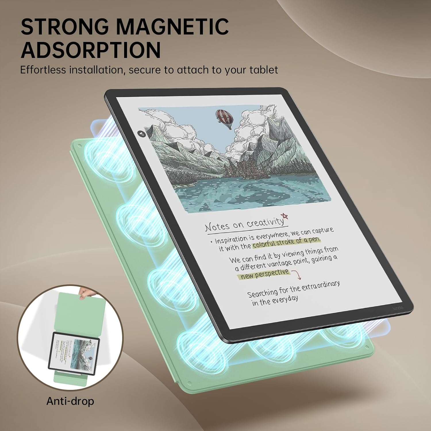 ESTUCHE MOKO MAGNETIC PARA KINDLE SCRIBE 11' 3RA GEN VERDE AGAVE - 3