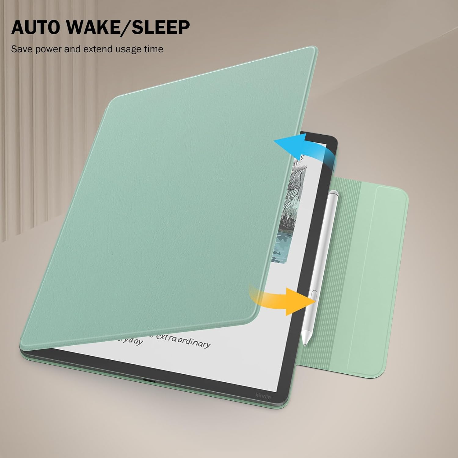 ESTUCHE MOKO MAGNETIC PARA KINDLE SCRIBE 11' 3RA GEN VERDE AGAVE - 5
