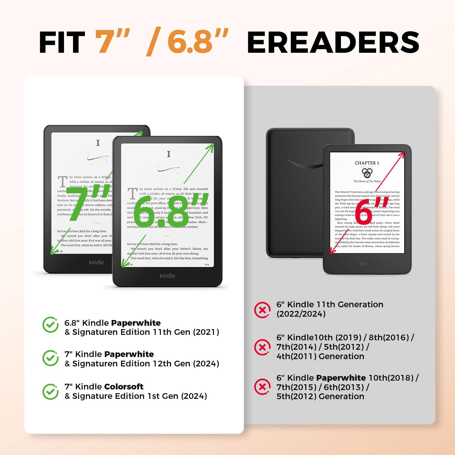 ESTUCHE EJU PARA KINDLE PAPERWHITE 11ª/12ª GEN 7/6.8 PULGADAS CAMEL - 2