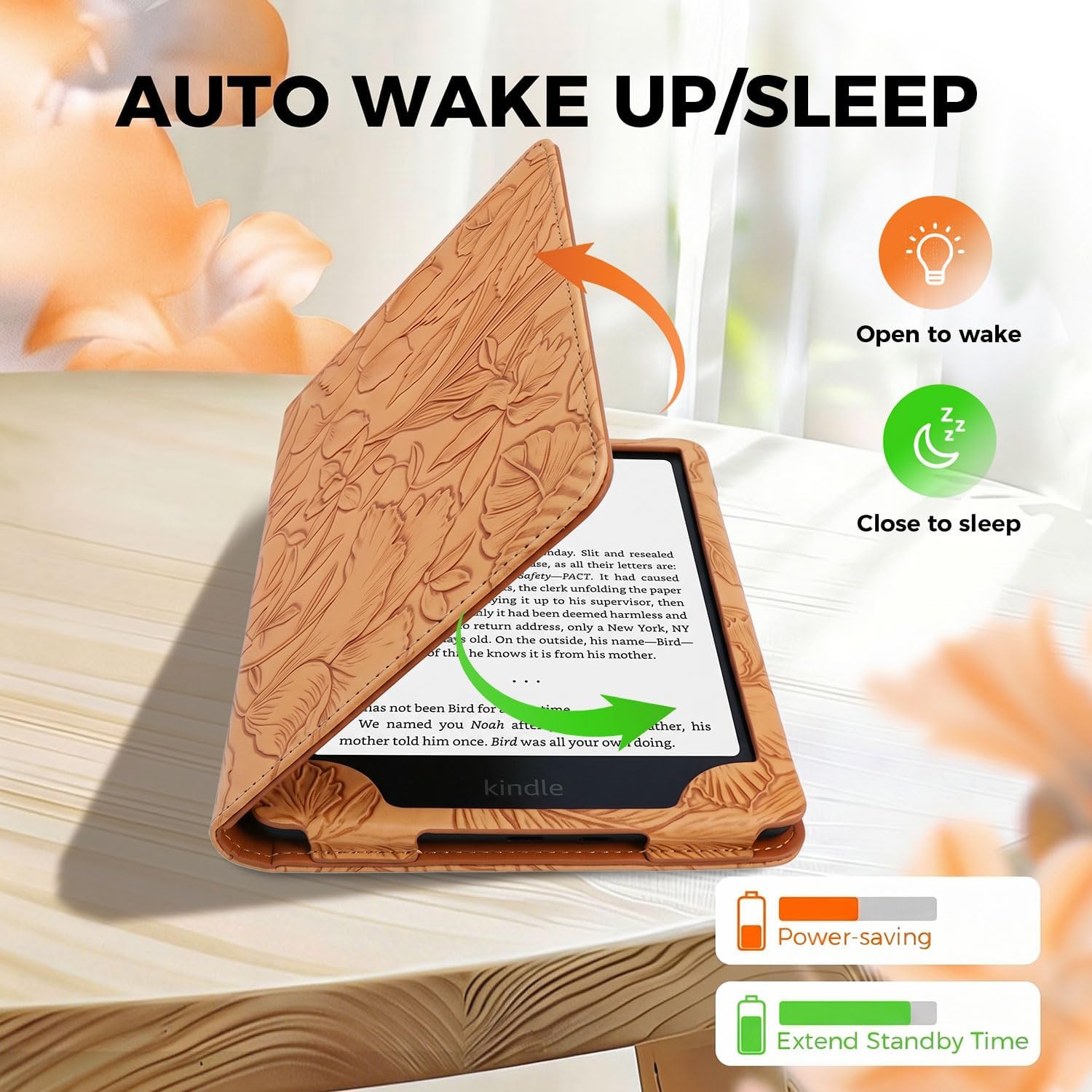 ESTUCHE EJU PARA KINDLE PAPERWHITE 11ª/12ª GEN 7/6.8 PULGADAS CAMEL - 3