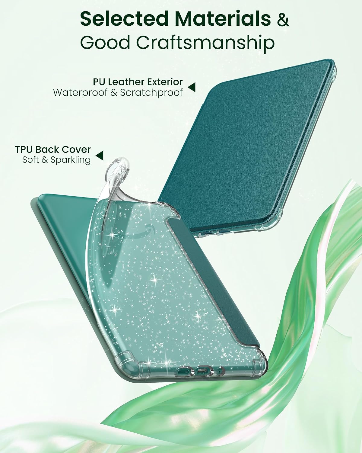 ESTUCHE MOKO PARA KINDLE PAPERWHITE 7' 12ª GEN Y COLORSOFT 2024 VERDE JADE - 4