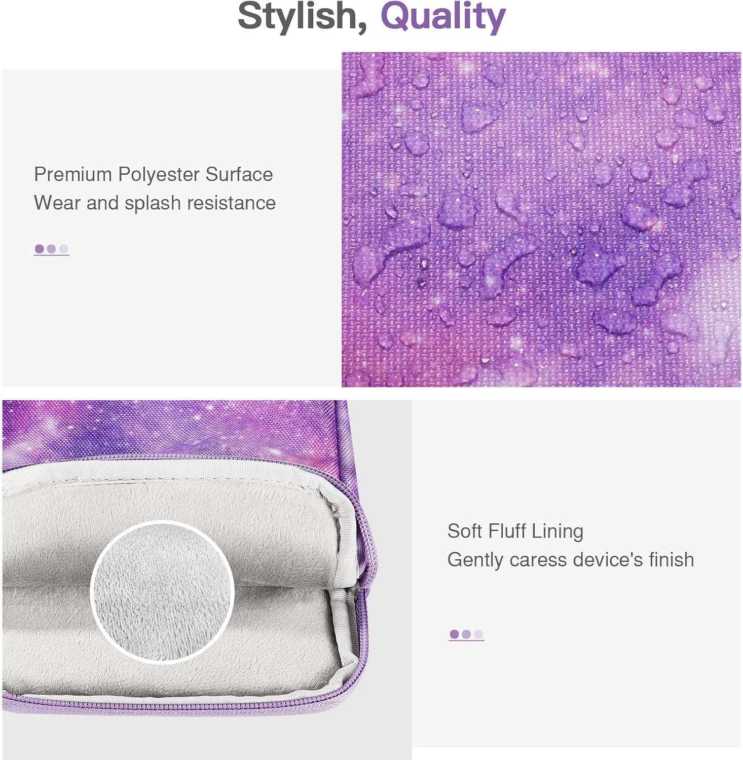 ESTUCHE PARA LECTOR ELECTRÓNICO MOKO PADDED PARA 6-7 PULGADAS COLORSOFT SIGNATURE EDITION 2024 MORADO CIELO ESTRELLADO - 3