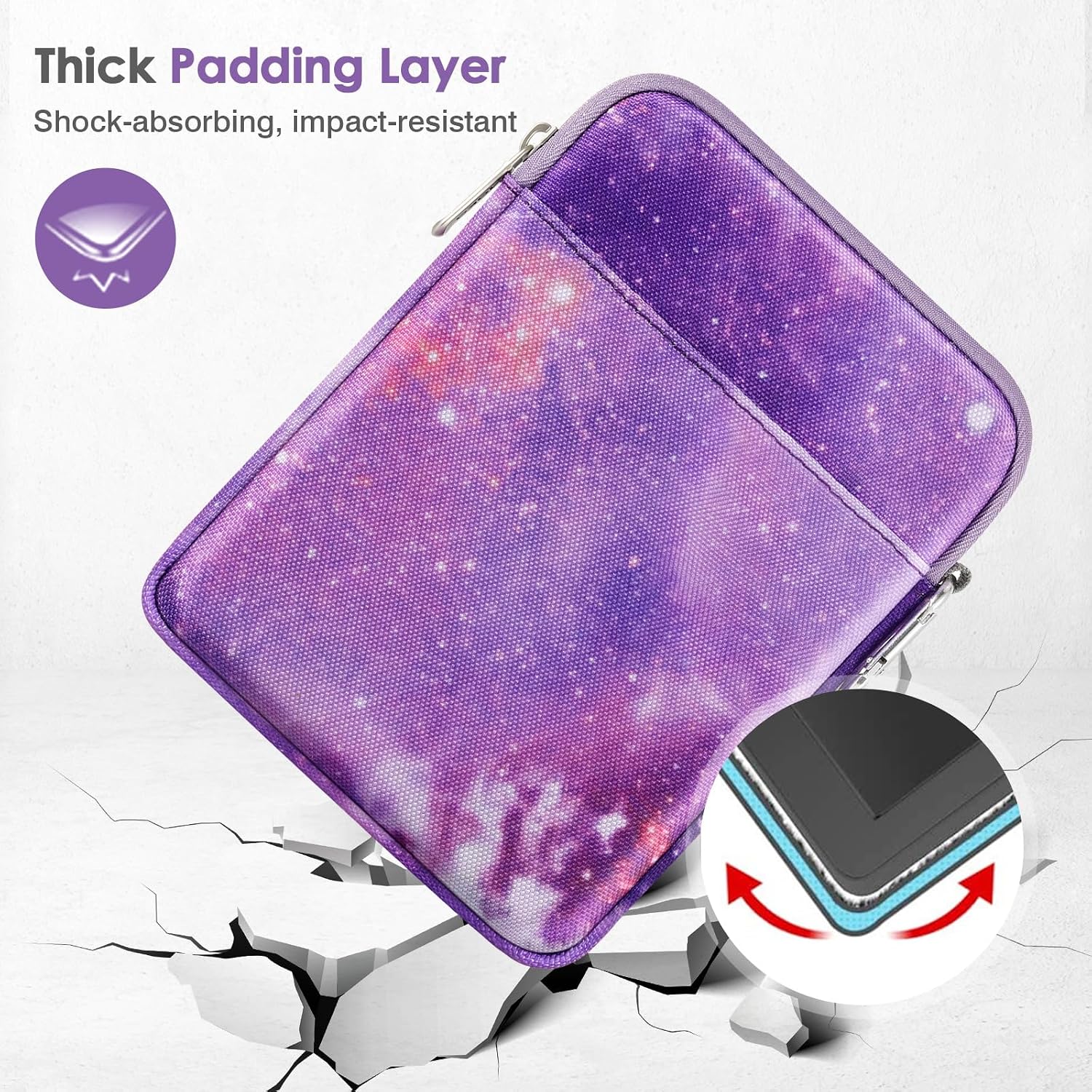ESTUCHE PARA LECTOR ELECTRÓNICO MOKO PADDED PARA 6-7 PULGADAS COLORSOFT SIGNATURE EDITION 2024 MORADO CIELO ESTRELLADO - 4
