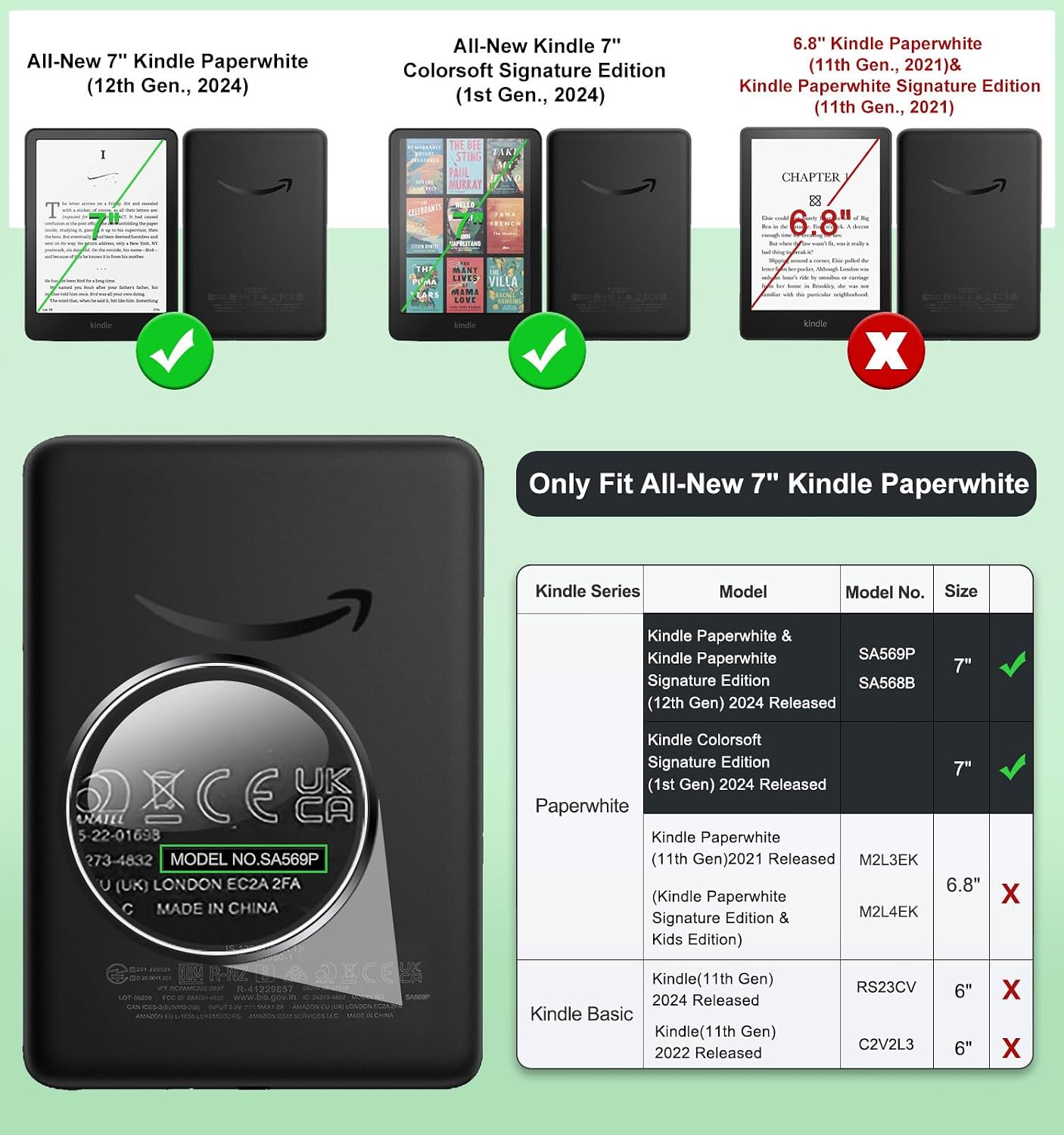 ESTUCHE MOKO PARA KINDLE PAPERWHITE 7' 12ª GEN Y COLORSOFT 2024 VERDE BOSQUE - 2
