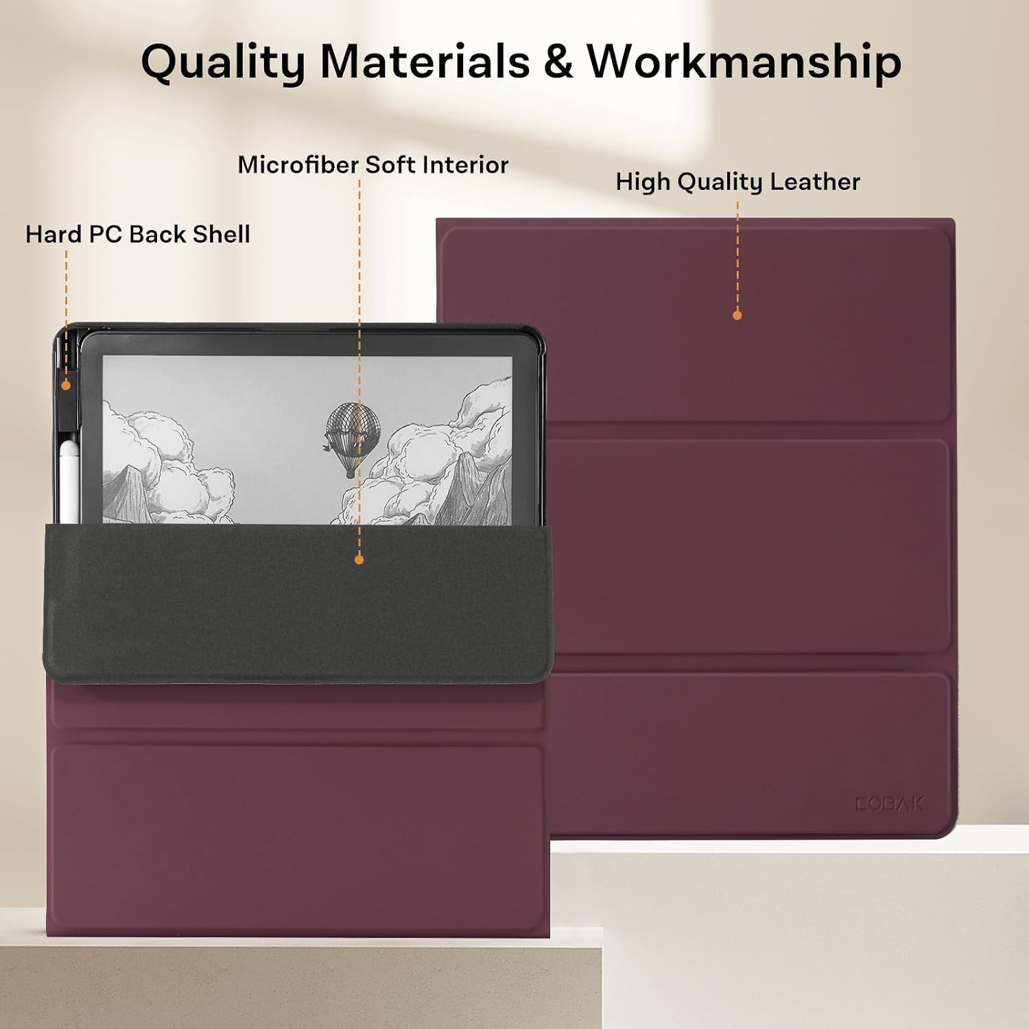 ESTUCHE COBAK STAND PARA KINDLE SCRIBE 11' 3RA GEN 2025 Y COLORSOFT - 3