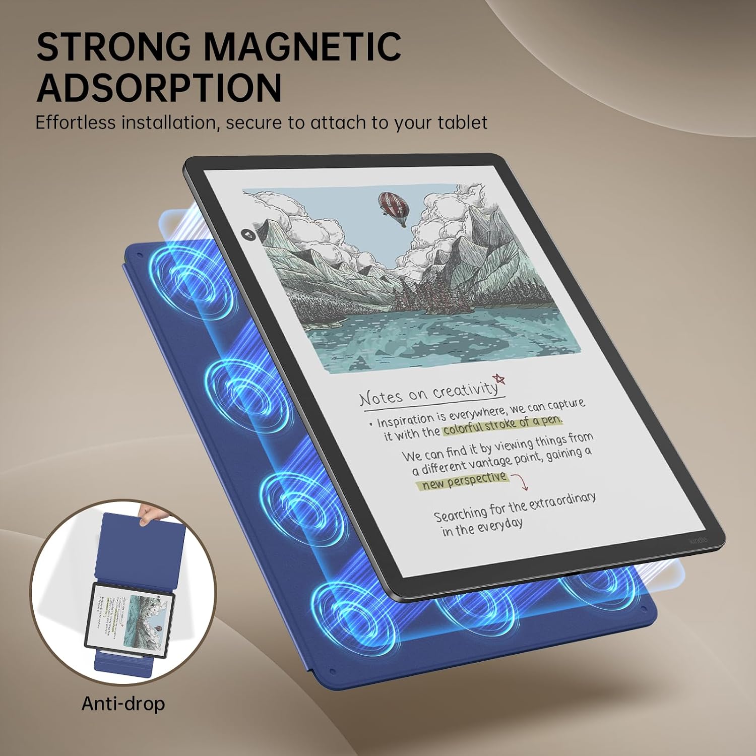 ESTUCHE MOKO PARA KINDLE SCRIBE 11' 3RA GENERACIÓN Y COLORSOFT 1RA GENERACIÓN AZUL CIELO - 3