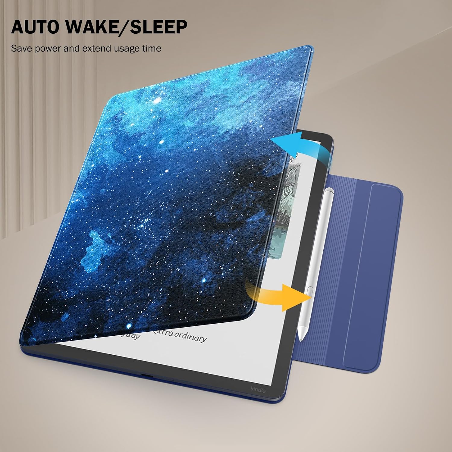 ESTUCHE MOKO PARA KINDLE SCRIBE 11' 3RA GENERACIÓN Y COLORSOFT 1RA GENERACIÓN AZUL CIELO - 5
