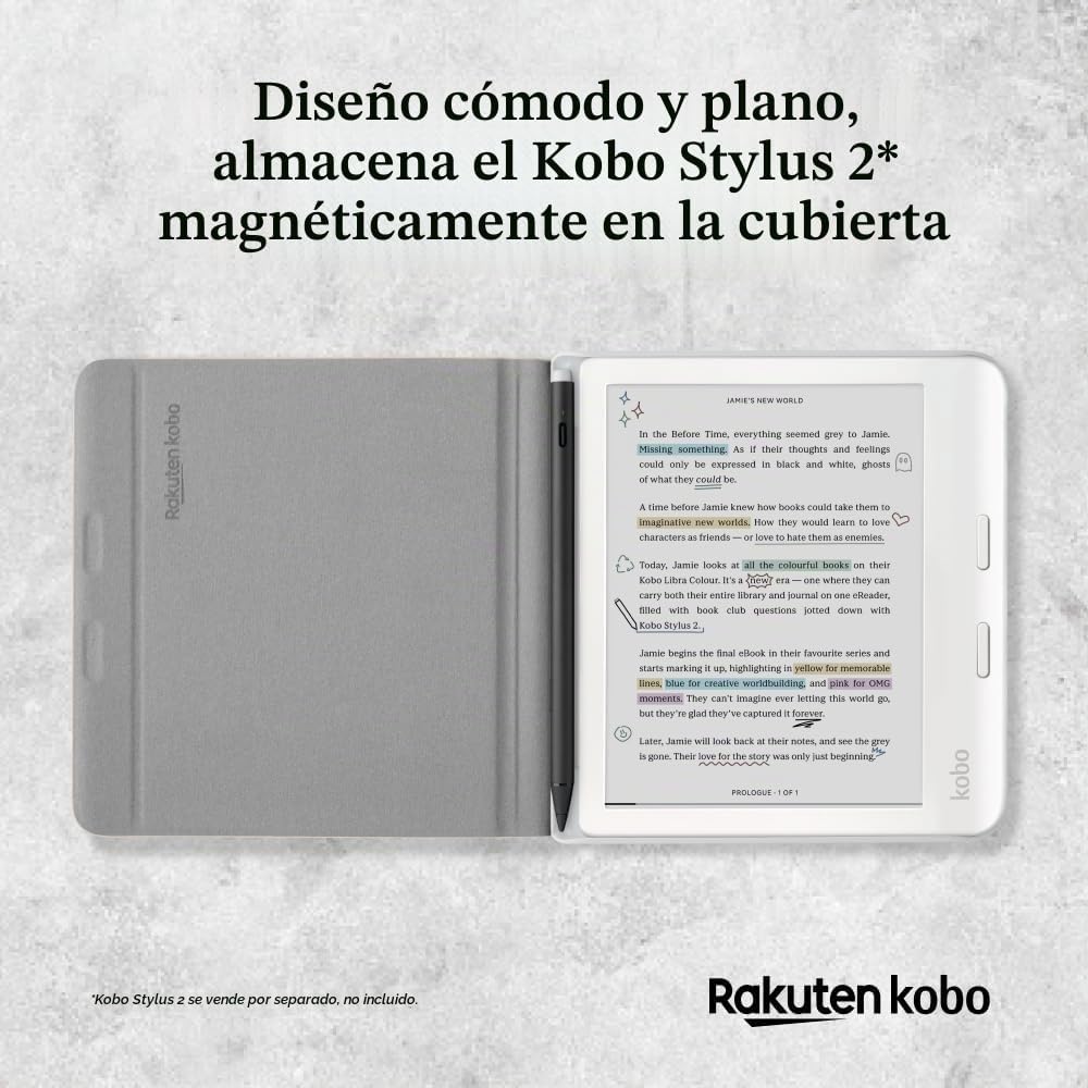 ESTUCHE KOBO LIBRA COLOUR SLEEPCOVER NEGRO - 4