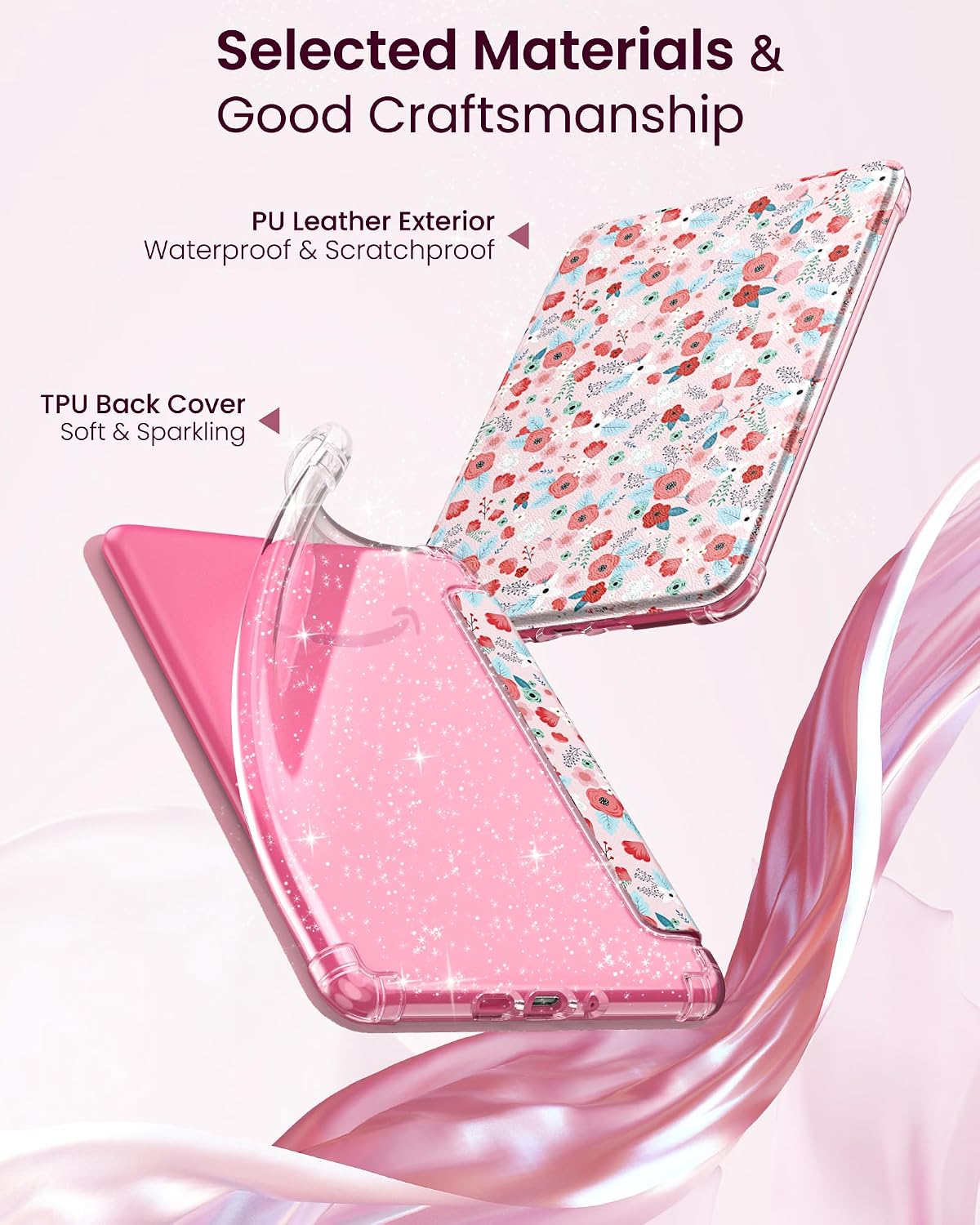 ESTUCHE MOKO PARA KINDLE PAPERWHITE 7' 12ª GEN Y COLORSOFT 2024 ROSADO PRIMAVERA - 4