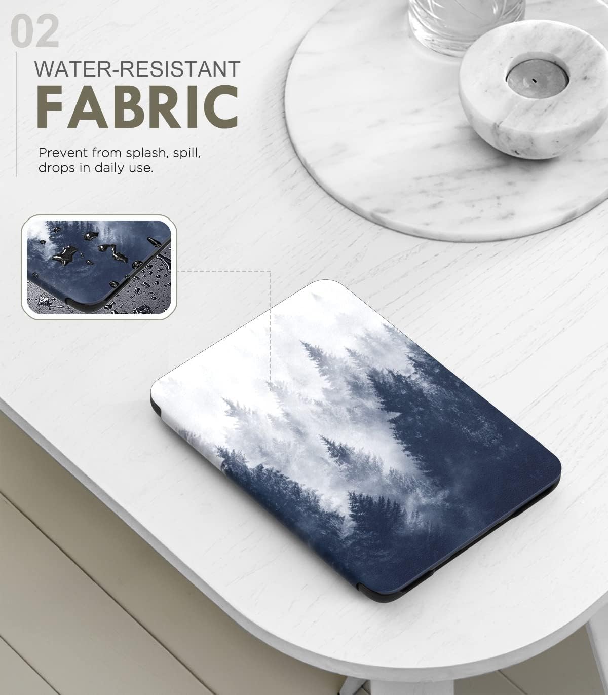 ESTUCHE MOKO PARA KINDLE BASIC 6' 11ª GENERACIÓN 2024/2022 GRIS BOSQUE - 3