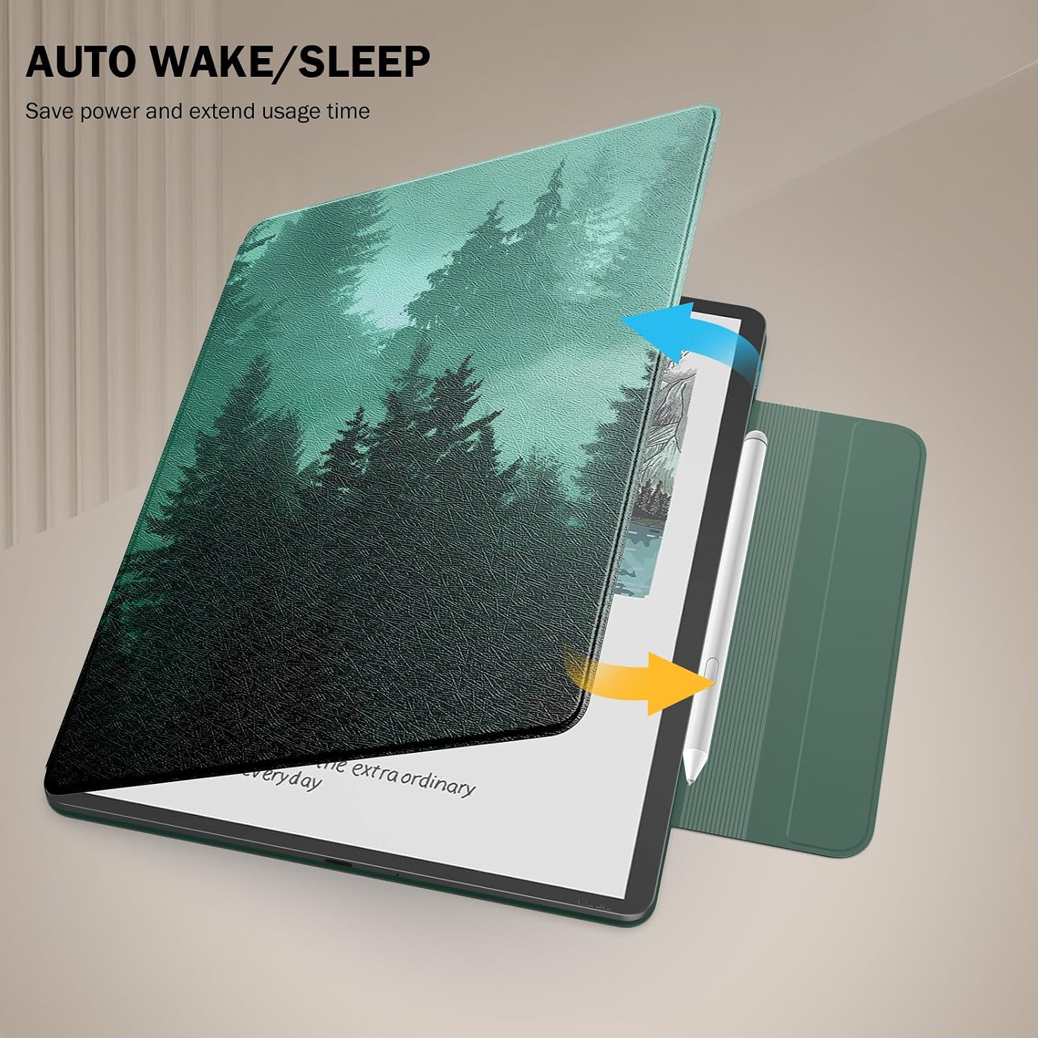 ESTUCHE MOKO PARA KINDLE SCRIBE 11' 3RA GENERACIÓN VERDE BOSQUE - 5