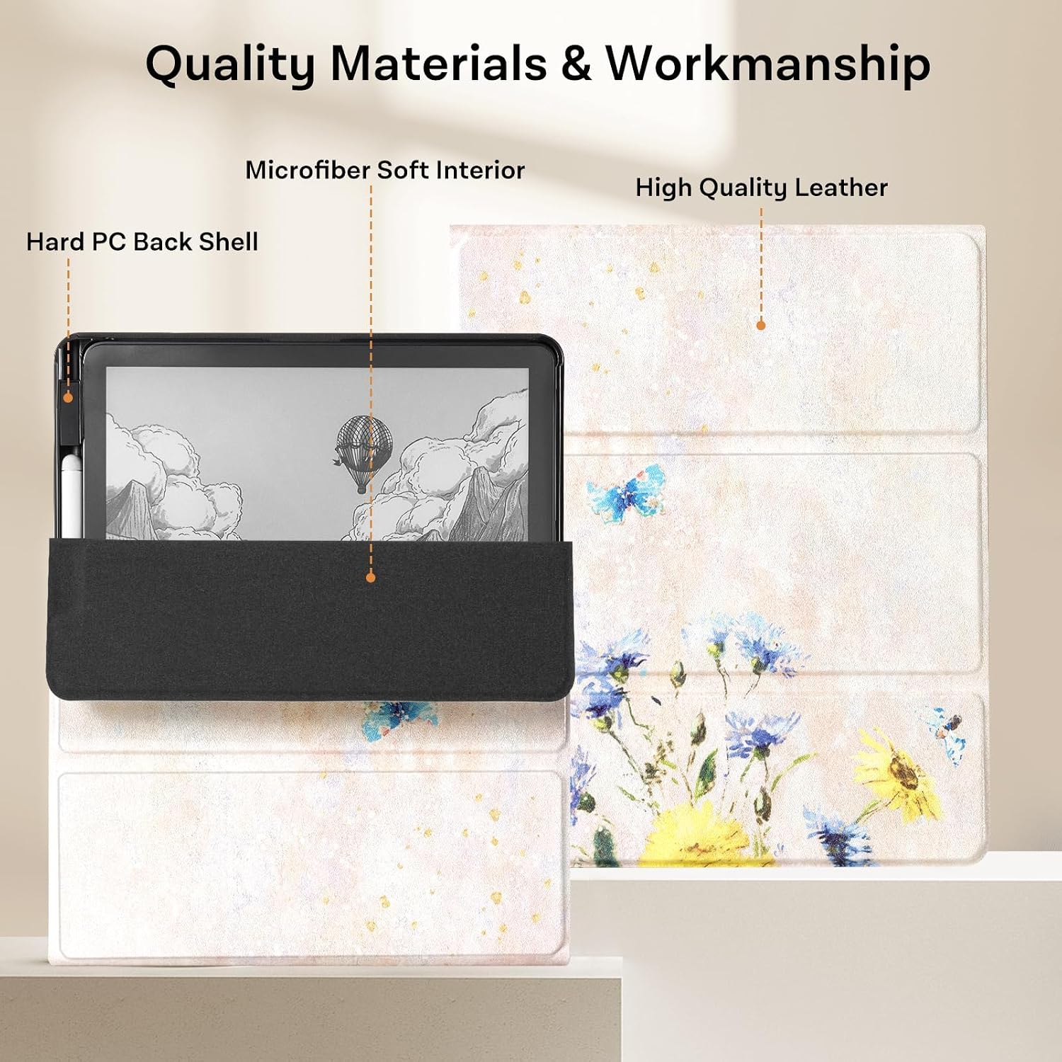 ESTUCHE COBAK PARA KINDLE SCRIBE 11' 3RA GENERACIÓN 2025 COLORSOFT CON SOPORTE Y PORTA LÁPIZ - 3