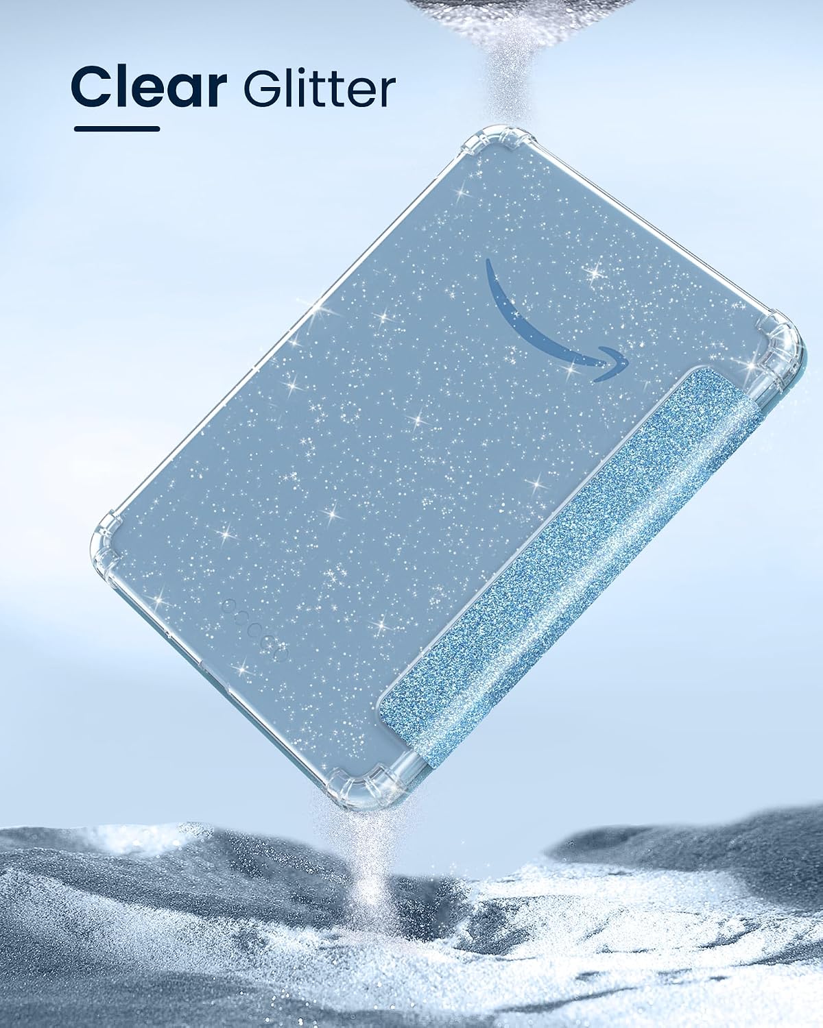 ESTUCHE MOKO PARA KINDLE BASIC 6' 12ª GENERACIÓN 2026 AZUL CLARO GLITTER - 2