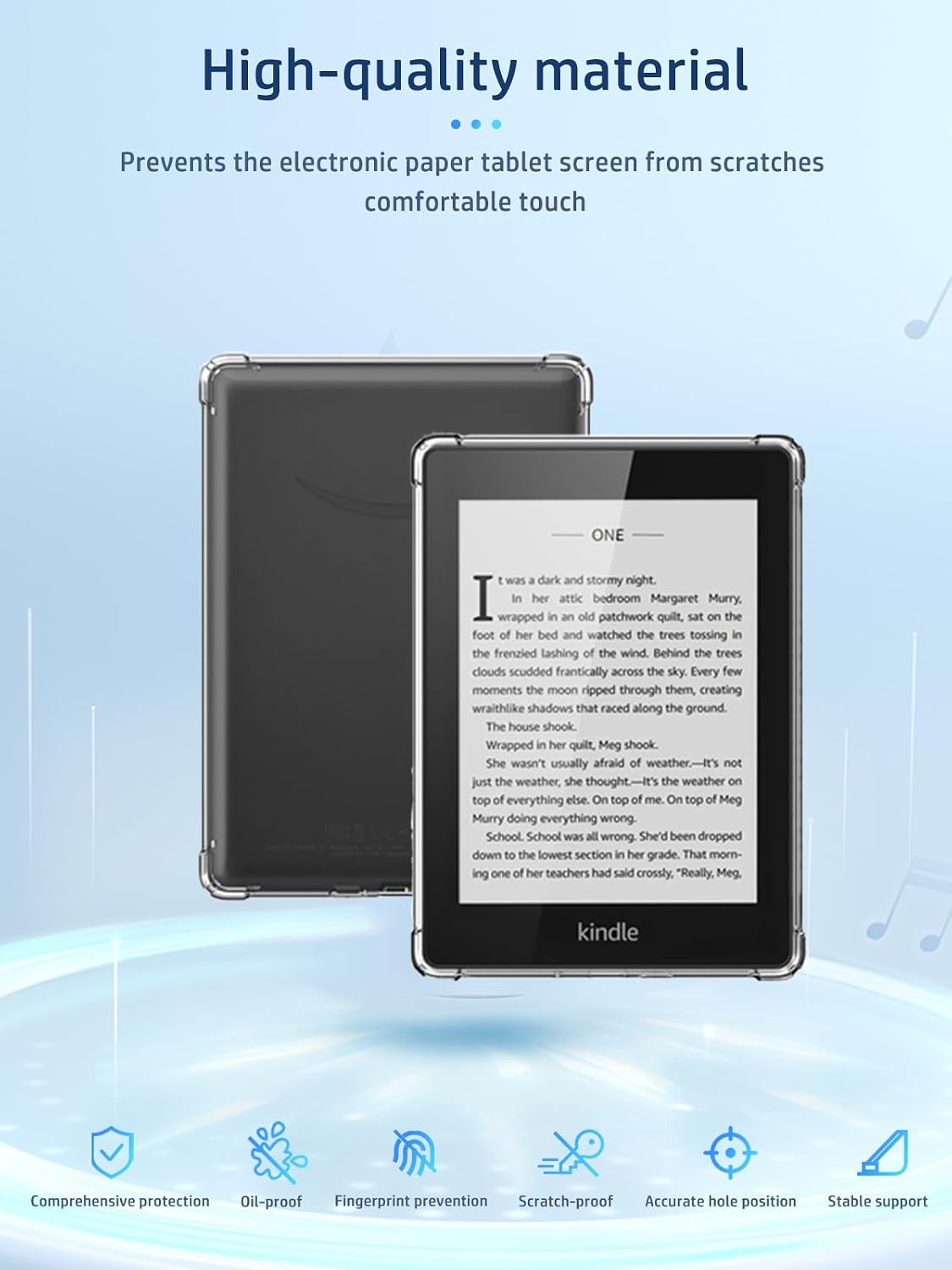 ESTUCHE NOUKAJU PARA KINDLE PAPERWHITE 7 PULGADAS 12ª GENERACIÓN 2024 TRANSPARENTE - 2