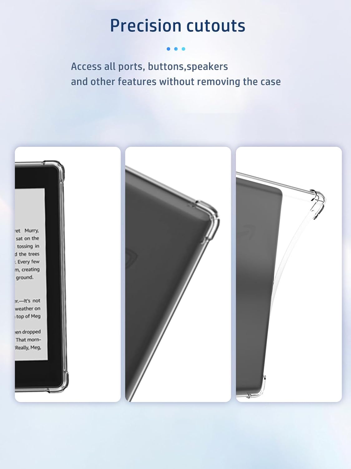 ESTUCHE NOUKAJU PARA KINDLE PAPERWHITE 7 PULGADAS 12ª GENERACIÓN 2024 TRANSPARENTE - 3