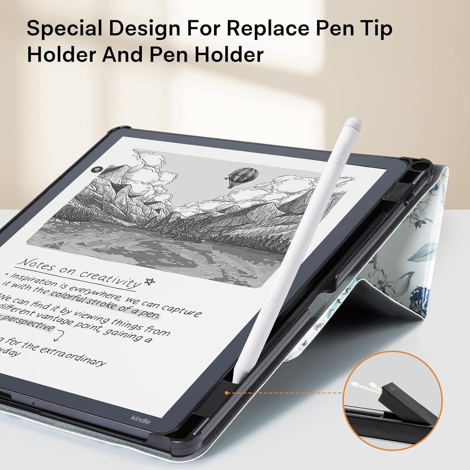 ESTUCHE COBAK PARA KINDLE SCRIBE 11' 3RA GENERACIÓN 2025 AZUL BLOSSOM - 3