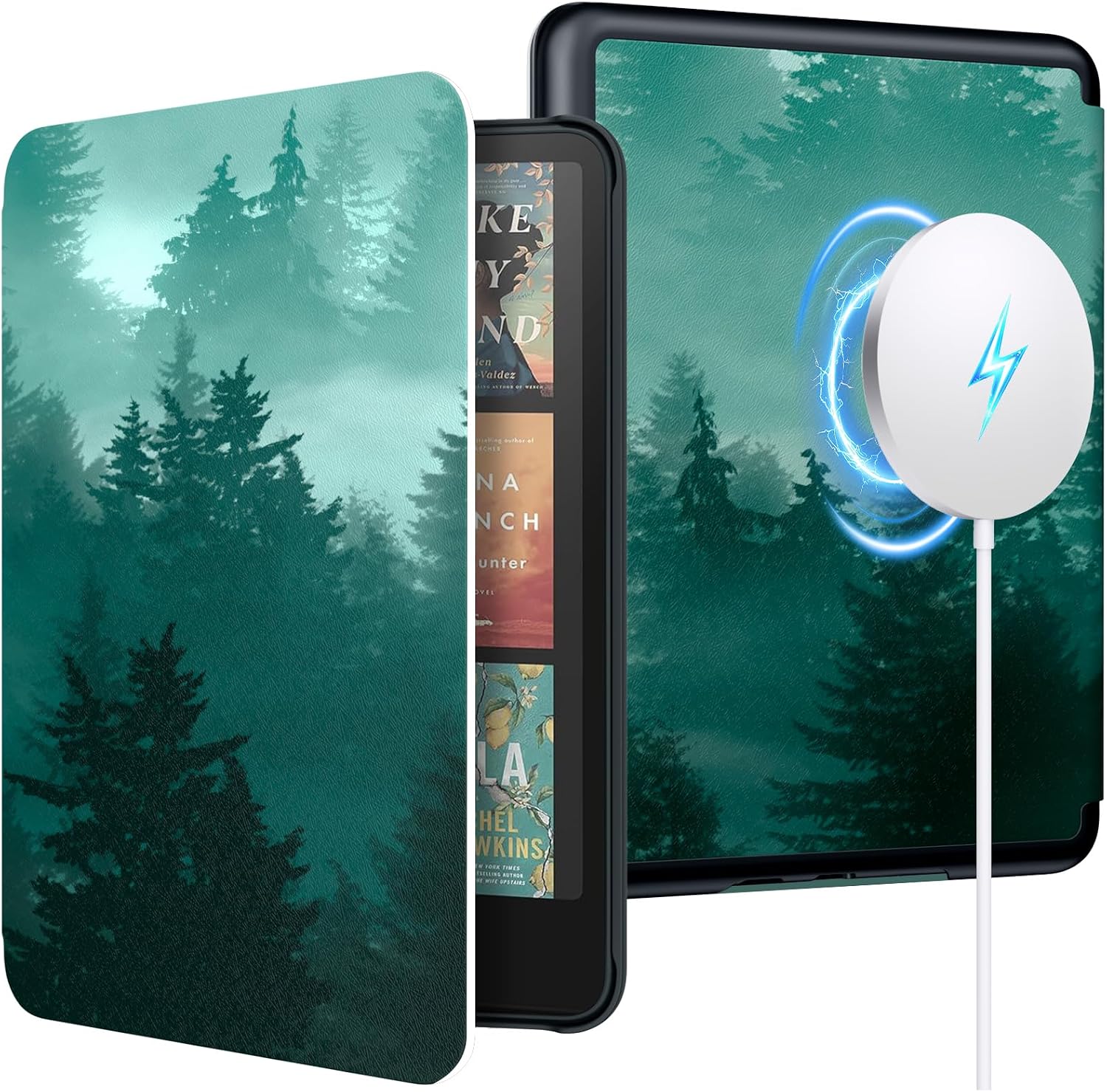 ESTUCHE MOKO MAGNETIC PARA KINDLE PAPERWHITE 7' 12TH/COLORSOFT VERDE BOSQUE - 1