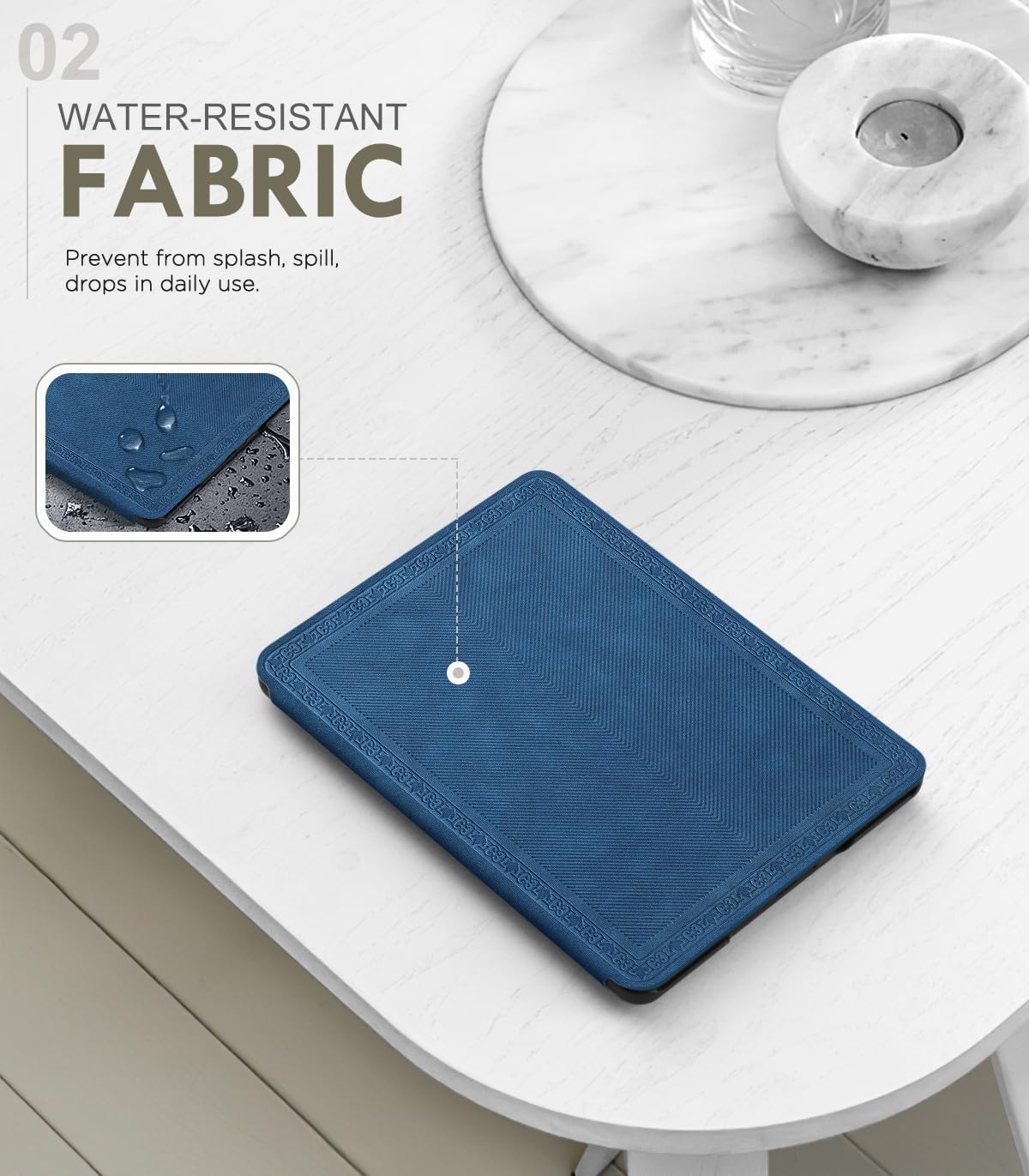 ESTUCHE MOKO PARA KINDLE PAPERWHITE 7' 12ª GEN 2024 AZUL RETRO - 3