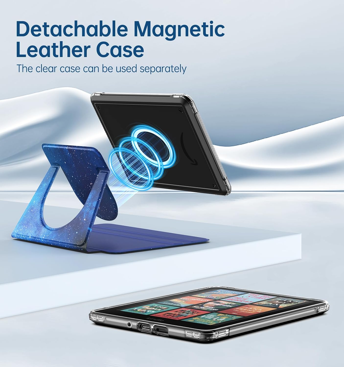 ESTUCHE MOKO 360° ROTATIVO DESMONTABLE PARA EBOOK READER 7' CIELO ESTRELLADO AZUL - 3