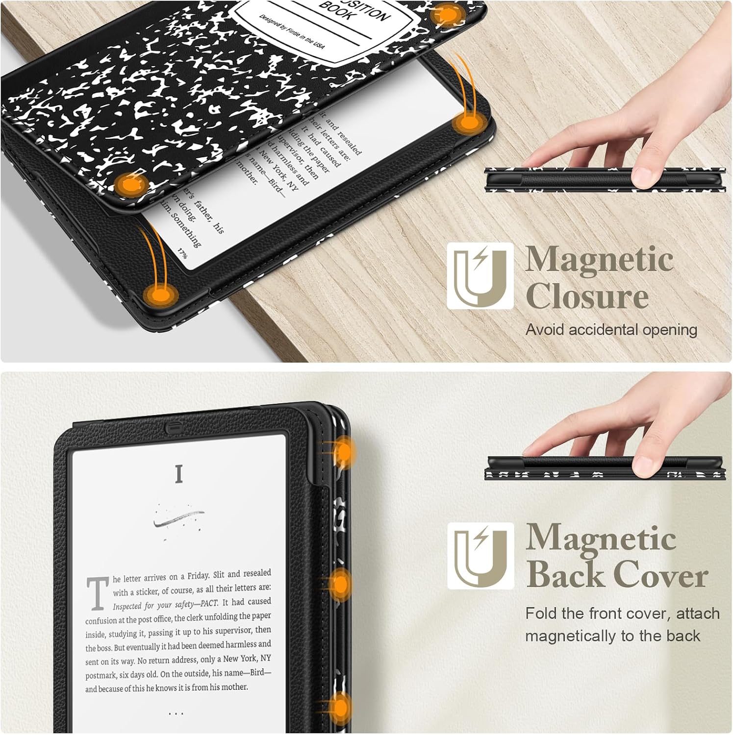 ESTUCHE FINTIE PARA KINDLE PAPERWHITE 7'/6.8' 12ª/11ª GEN Y KINDLE COLORSOFT - 4
