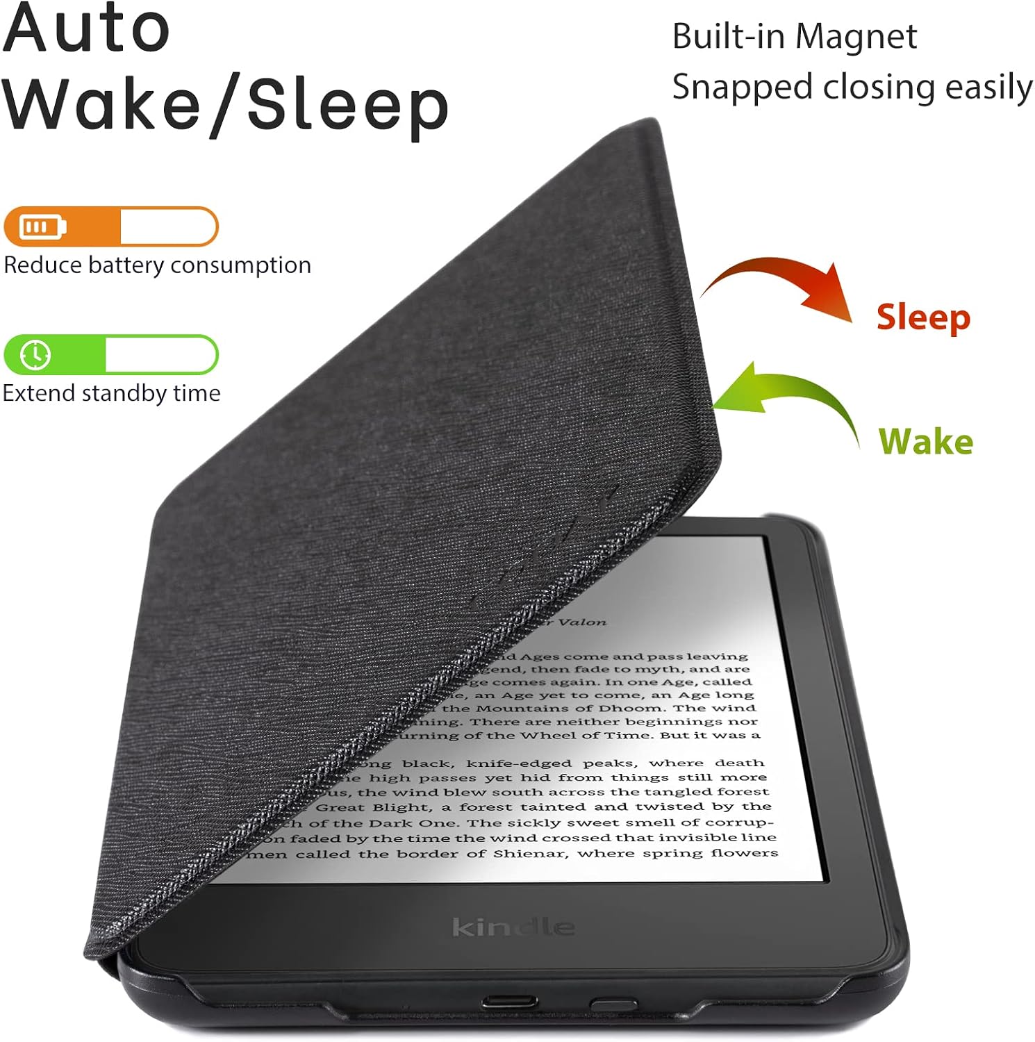 ESTUCHE PARA KINDLE 6' COBAK BASIC 11ª GEN 2024/2022 NEGRO - 3