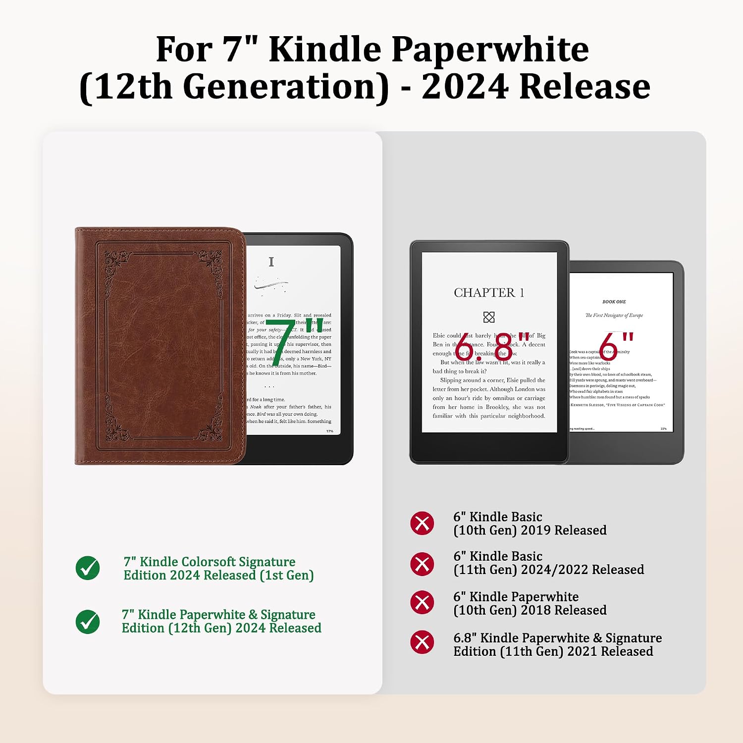 ESTUCHE PARA KINDLE PAPERWHITE Y COLORSOFT 7'' VANE OAK MAGNÉTICO - 2