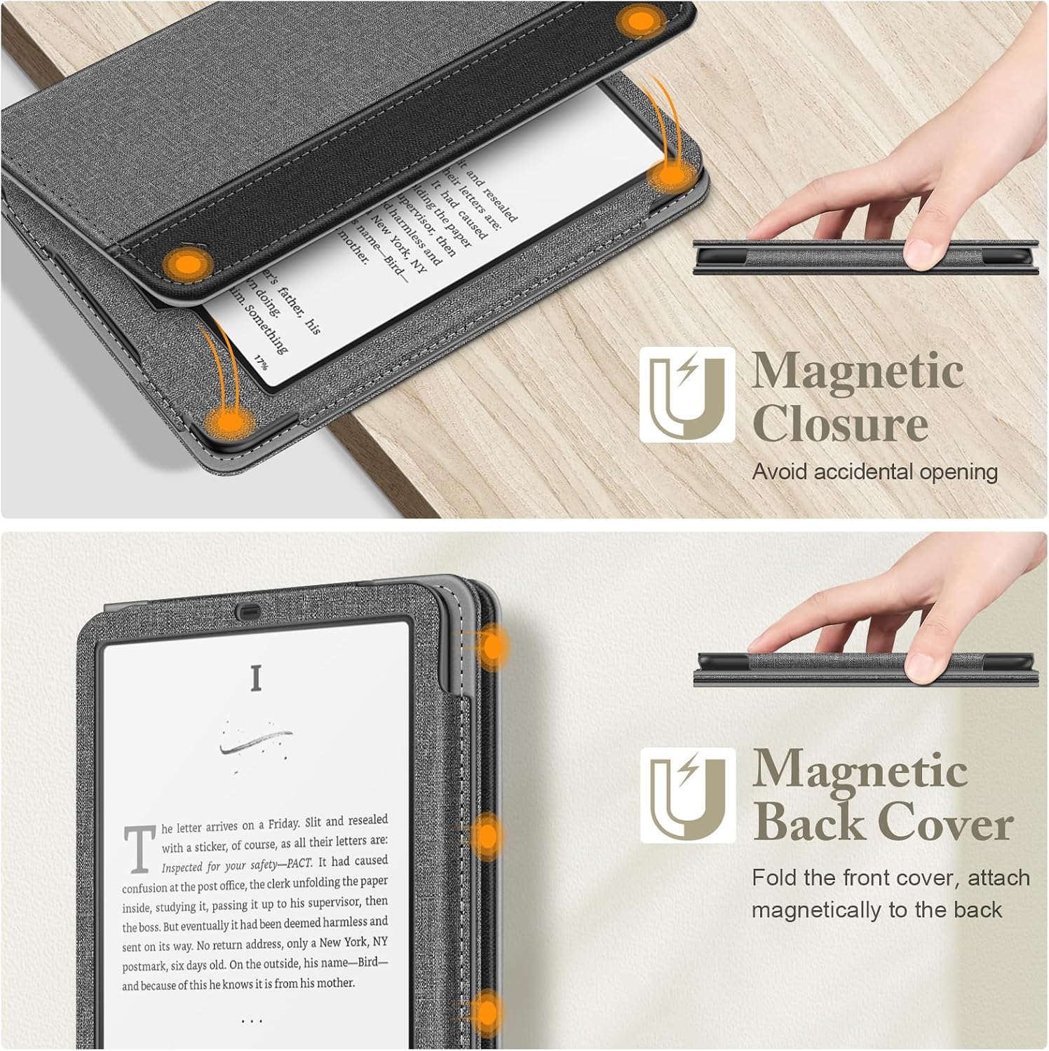 ESTUCHE FINTIE PARA KINDLE PAPERWHITE 7'/6.8' 12MA/11MA GEN Y KINDLE COLORSOFT - 4