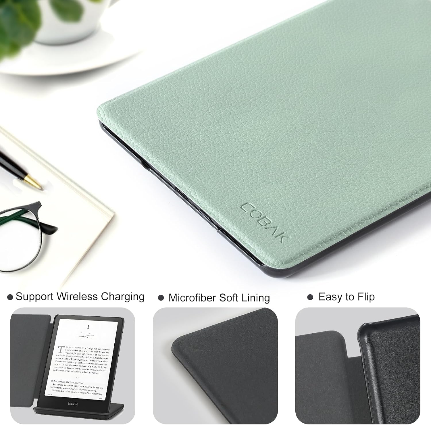 ESTUCHE COBAK PARA KINDLE BASIC 6' 11ª GEN 2024/2022 VERDE ACEITUNA - 5