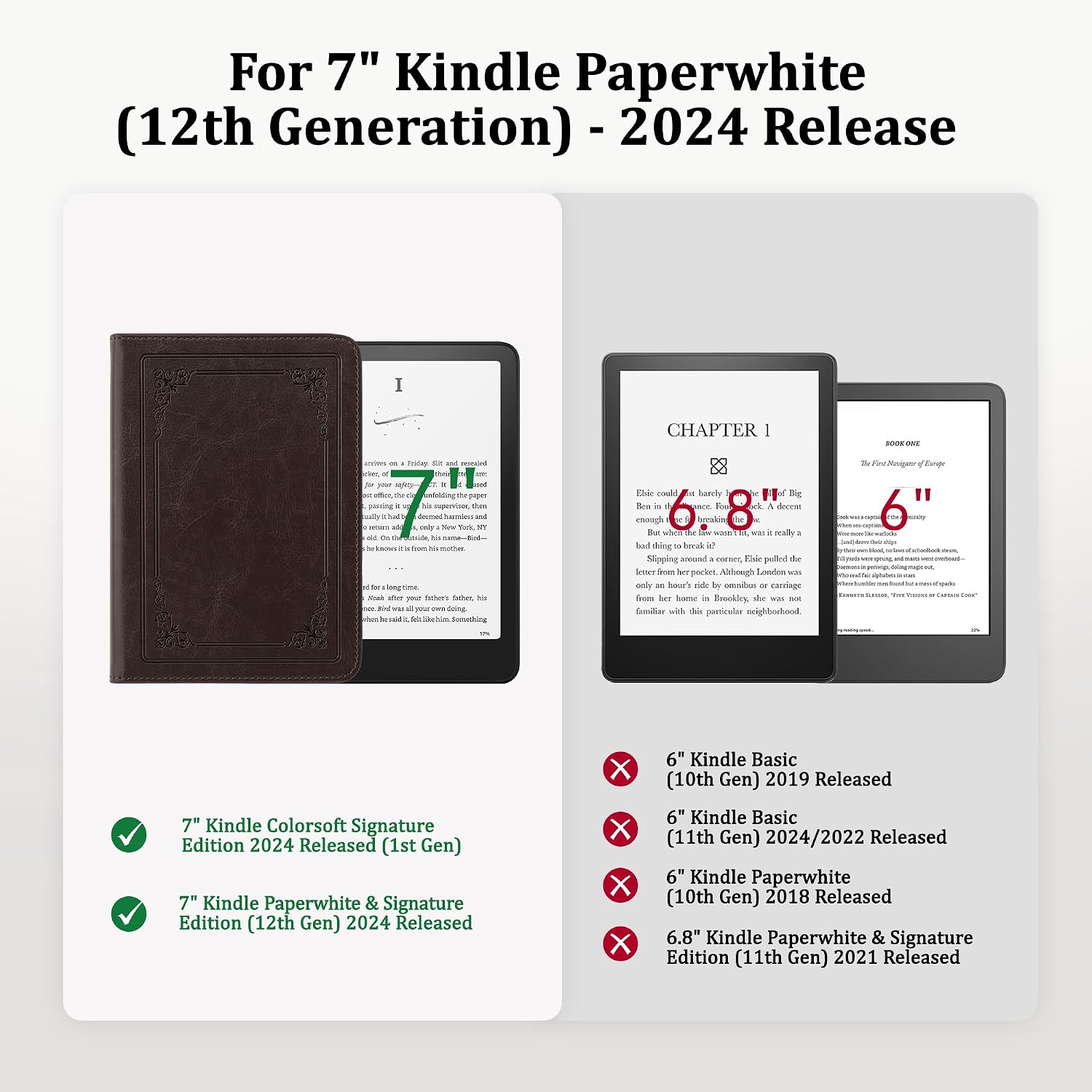 ESTUCHE PARA KINDLE PAPERWHITE Y COLORSOFT 7'' VANE OAK MAGNÉTICO - 2
