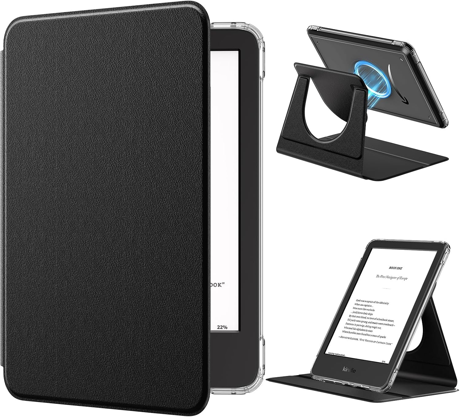 ESTUCHE MOKO PARA KINDLE BASIC 6' 11ª GENERACIÓN 2024/2022 NEGRO - 1