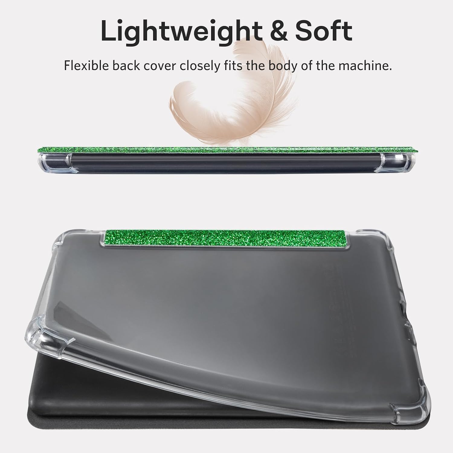 ESTUCHE COBAK PARA EREADER 7' CON CUBIERTA DE CUERO PU Y RESPALDO DE SILICONA TRANSPARENTE - 3