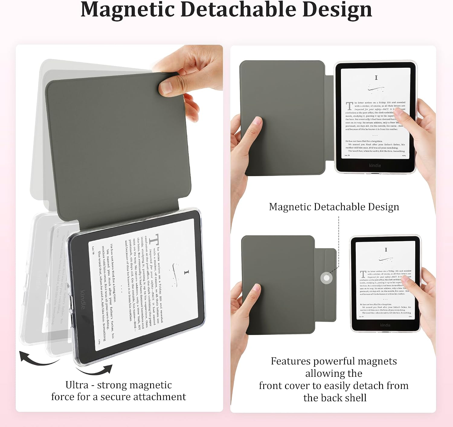 ESTUCHE PARA KINDLE SESENSE MAGNETIC CASE 7'' PAPERWHITE 12TH GEN 2024 Y COLORSOFT - 3