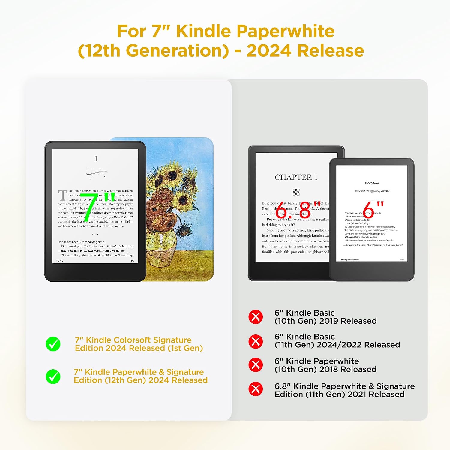 ESTUCHE SESENSE MAGNÉTICO PARA KINDLE PAPERWHITE 7'' 12ª GEN 2024 Y COLORSOFT - 2