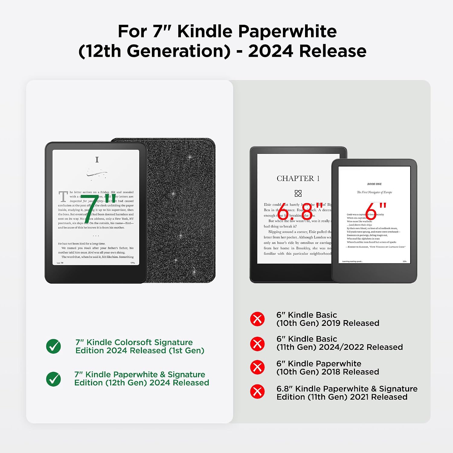 ESTUCHE SESENSE MAGNÉTICO PARA KINDLE PAPERWHITE 7'' 12ª GEN 2024 Y COLORSOFT - 2
