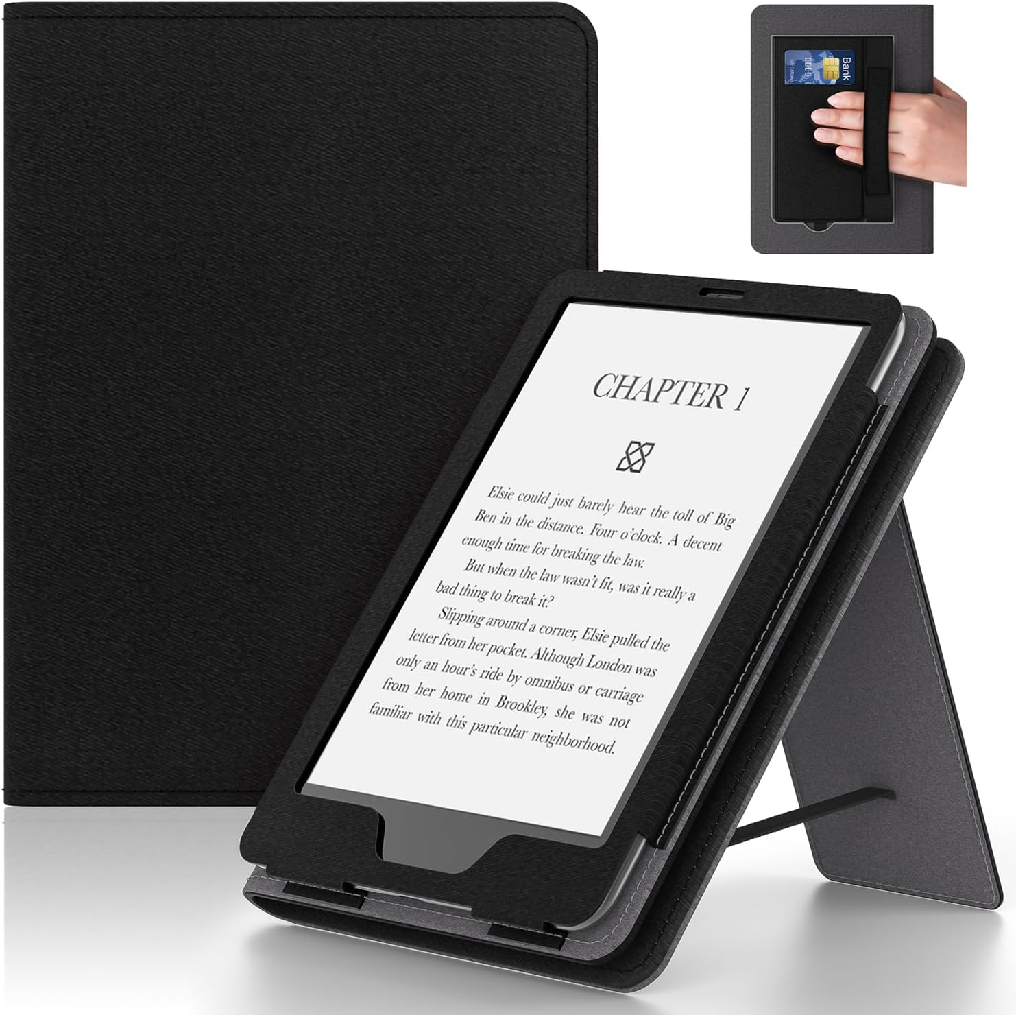ESTUCHE PARA TABLET 6IN LAINERGIE CON SOPORTE Y CORREA DE MANO ROSA - 4