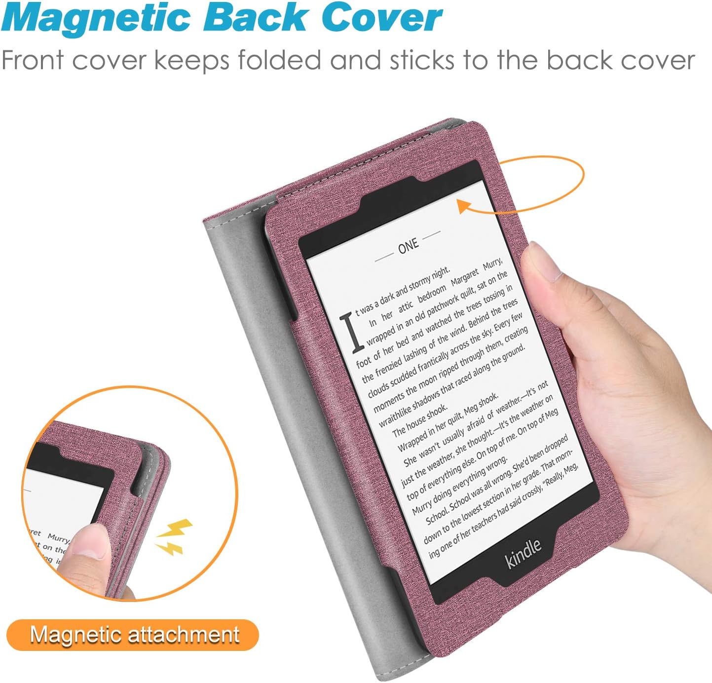 ESTUCHE FINTIE PARA KINDLE PAPERWHITE 6' 10MA GEN 2018 CIRUELA - 5