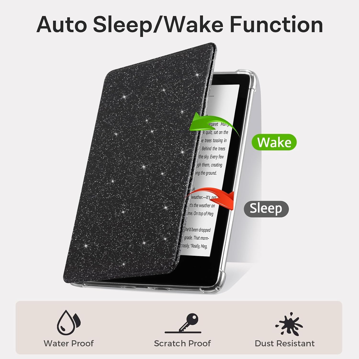 ESTUCHE COBAK MAGNETIC CLEAR PARA E-READER 7' NEGRO BRILLANTE - 4