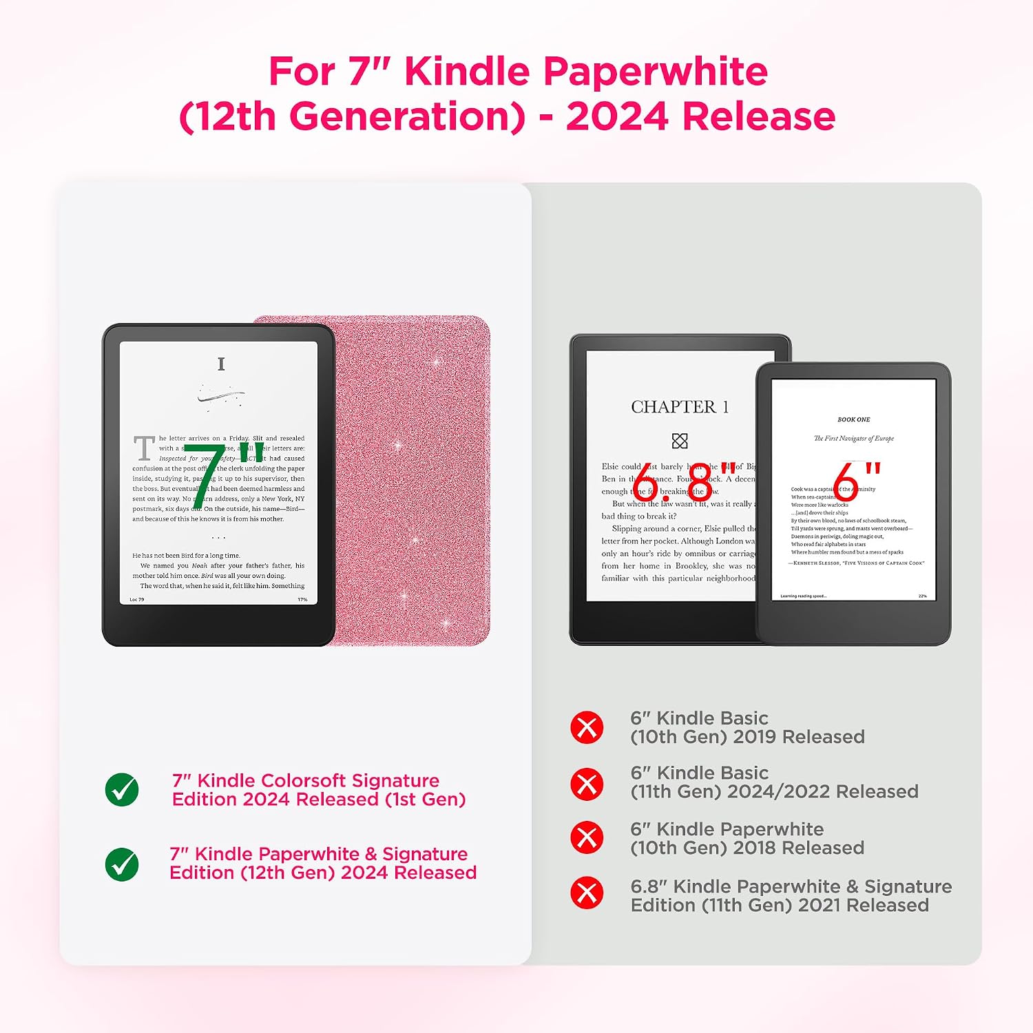 ESTUCHE SESENSE MAGNÉTICO PARA KINDLE PAPERWHITE 7'' 12ª GEN 2024 Y COLORSOFT - 2