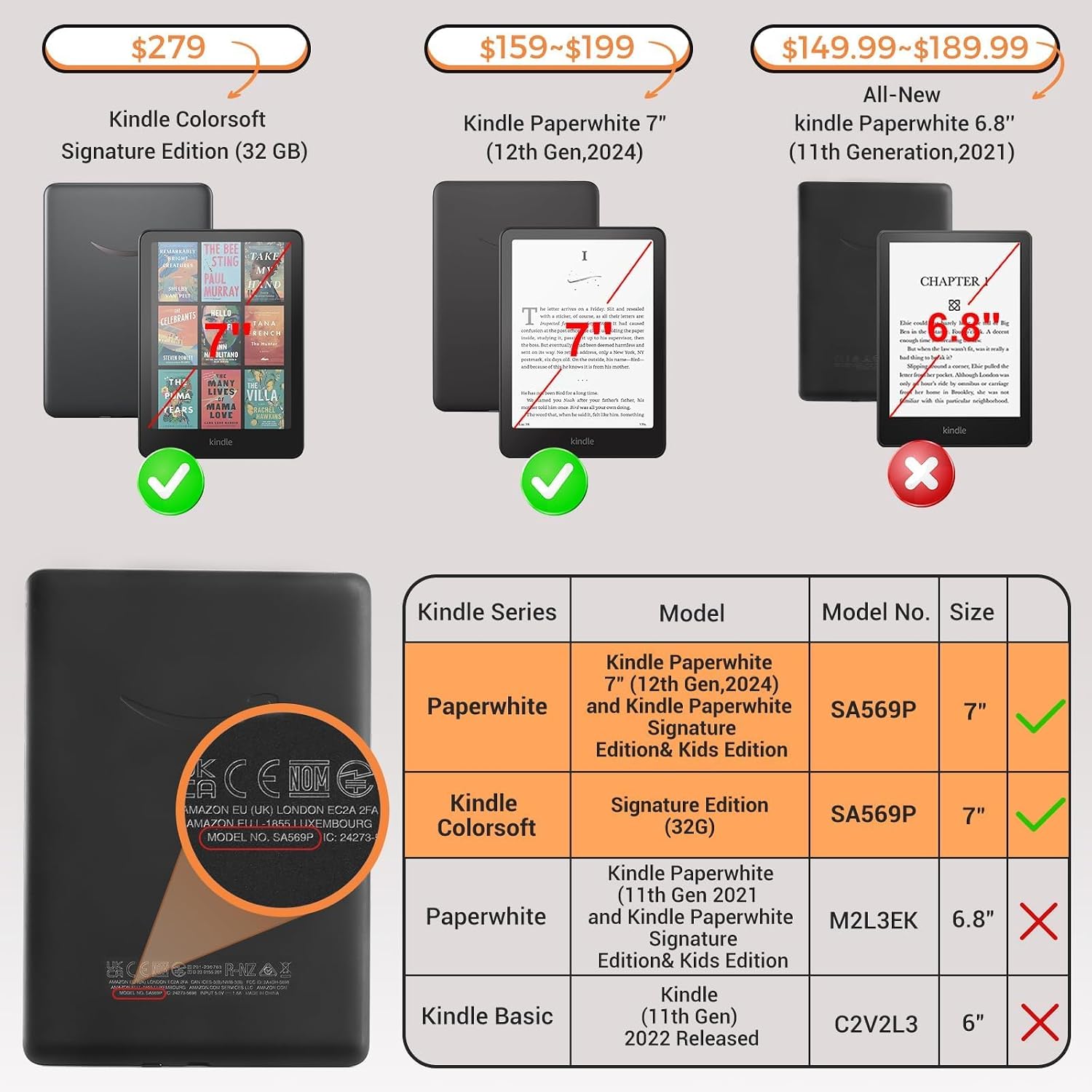ESTUCHE COBAK MAGNETIC PARA KINDLE PAPERWHITE 7' 12TH 2024 Y KINDLE COLORSOFT - 2