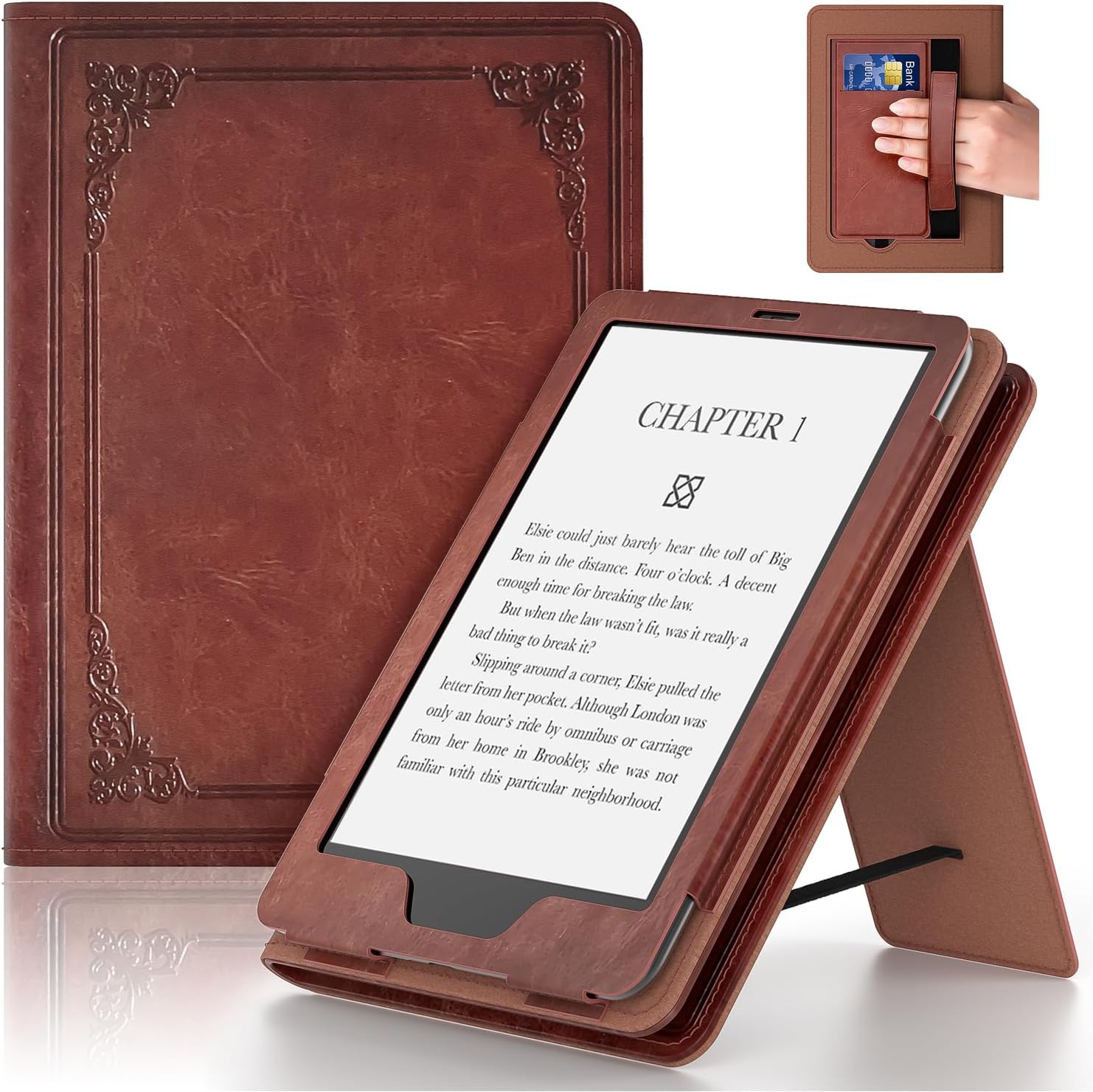 ESTUCHE PARA TABLET LAINERGIE 6 PULGADAS CON SOPORTE Y CORREA DE MANO ROJO - 2